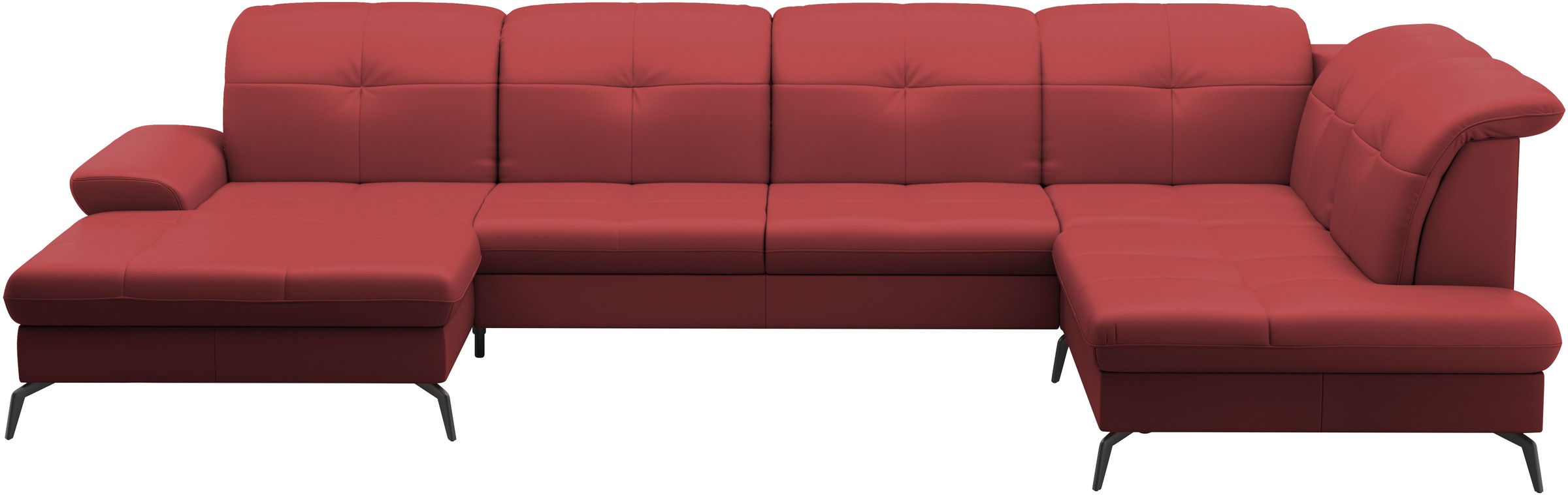 sit&more Wohnlandschaft »Amica, U-Form, inkl. Sitztiefenverstellung und Armteilverstellung«, wahlweise mit Kopfteilverstellung, Bettfunktion und Bettkasten