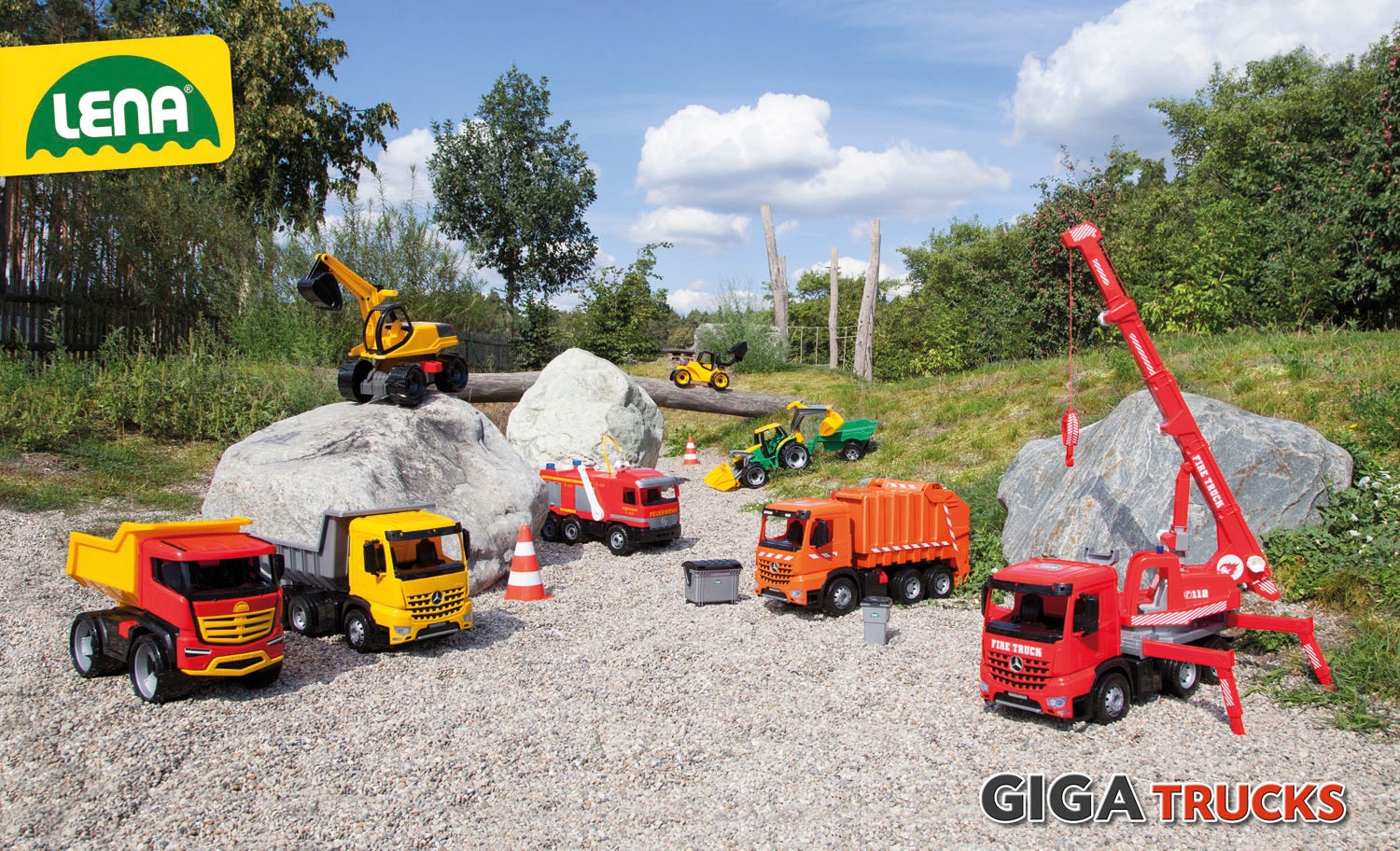 Lena® Spielzeug-Radlader »Aufsitz-Schaufellader Giga Trucks Pro X«, Made in Europe