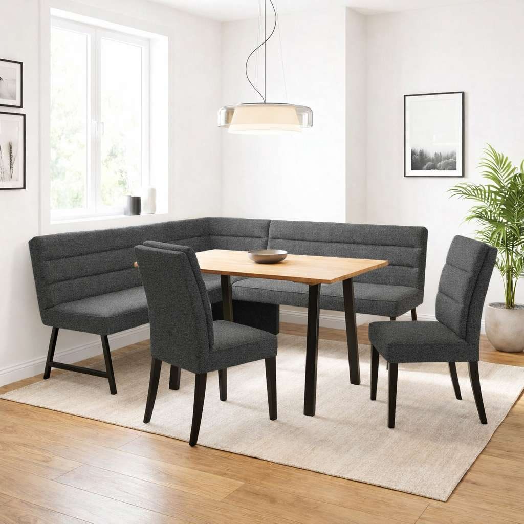 GOODproduct Banc d'angle »Oregon Küchenbank, Polsterbank, Esszimmerbank, 177x140 cm« Moderne Bank und  Farben, Sitzplatzanzahl: 4/5, Frei in Raum stellbar