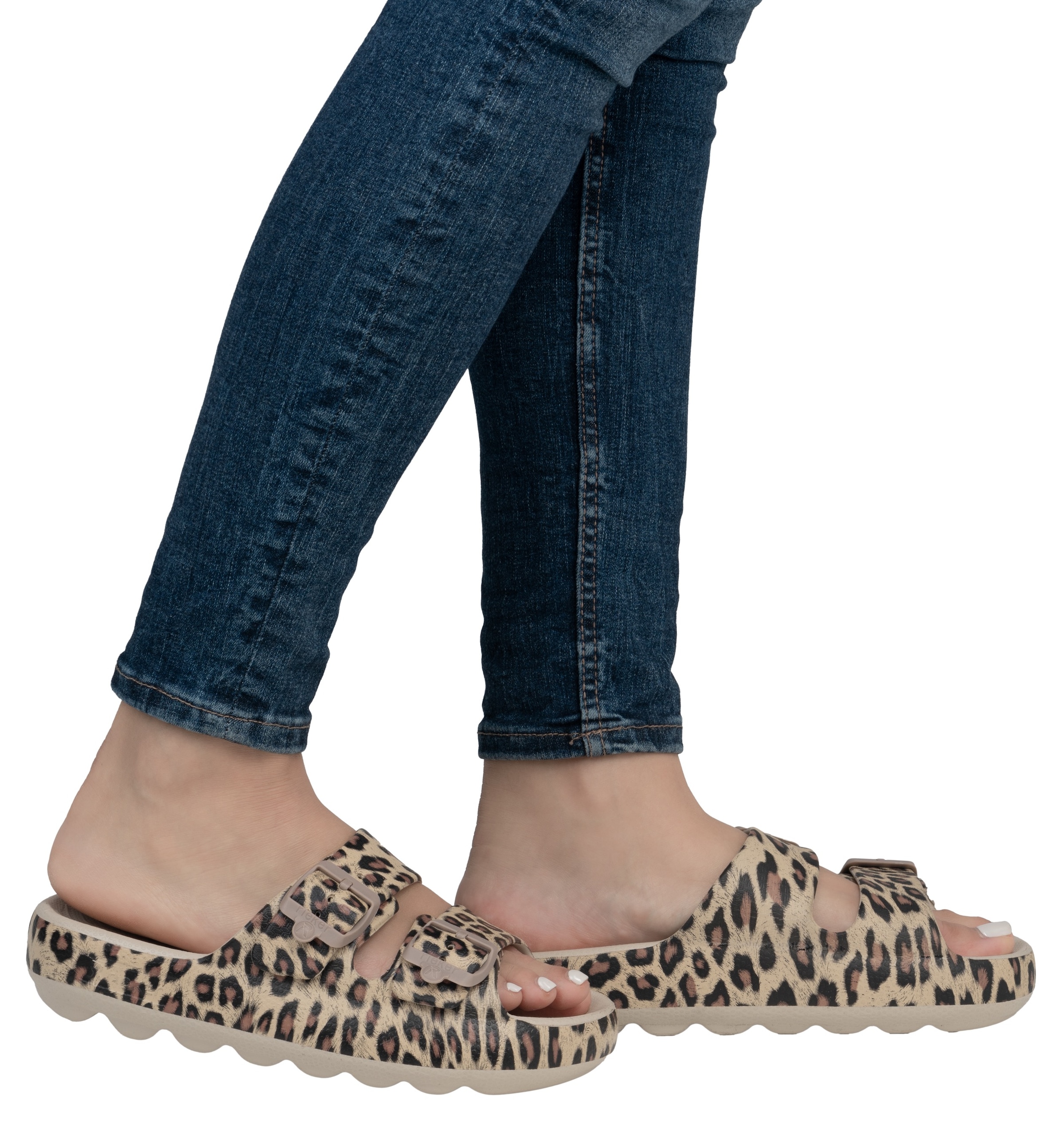 RIEKER Sport Pantolette  Sommerschuh, Strandschuh, Hausschuh mit zwei verstellbaren Schnallen