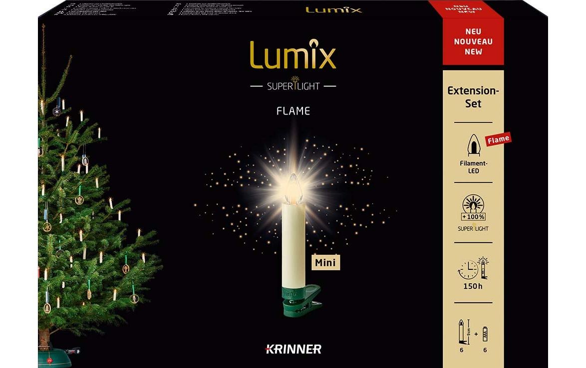 lumix Bougies de Noël »Baumkerze SuperLight« 6 cuis-flammig
