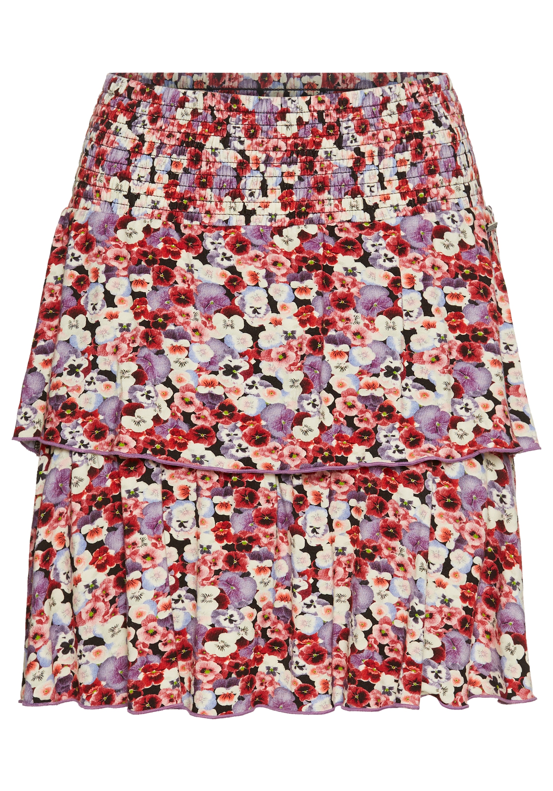 Laura Scott Jerseyrock, in Stufenform mit sommerlichem Blumenprint