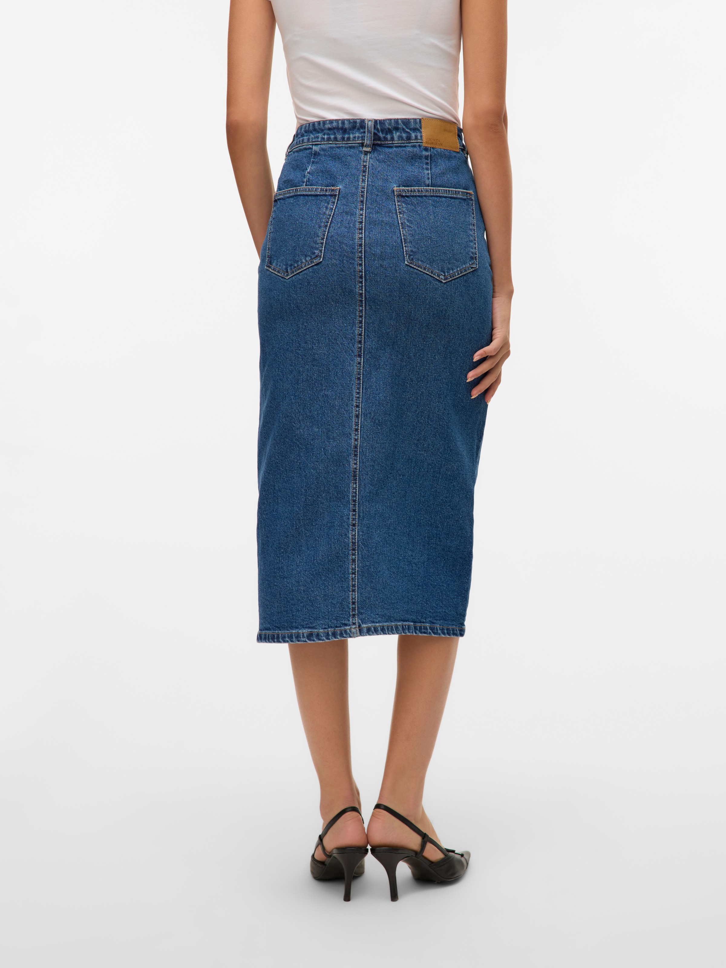 Vero Moda Maxirock »VMVERI HR CALF DENIM SKIRT GA NOOS«