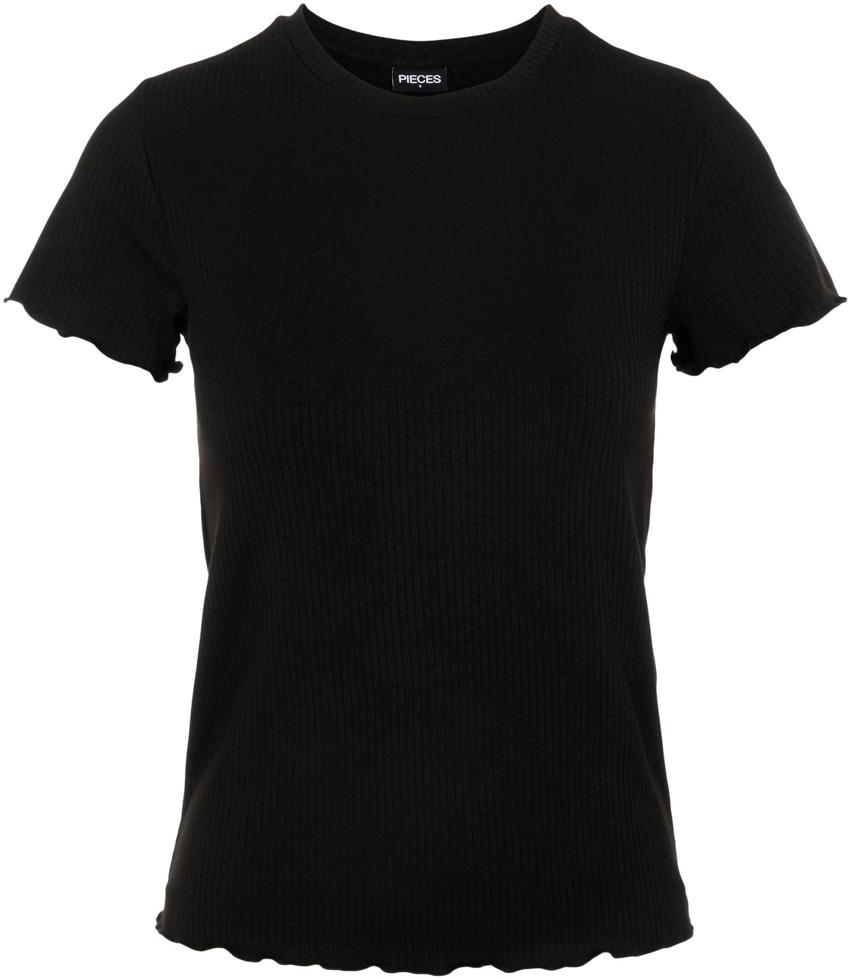 pieces T-shirt à manches courtes »PCNICCA SS O-NECK  TOP KAC BFD« Viskosemischung, slim fit