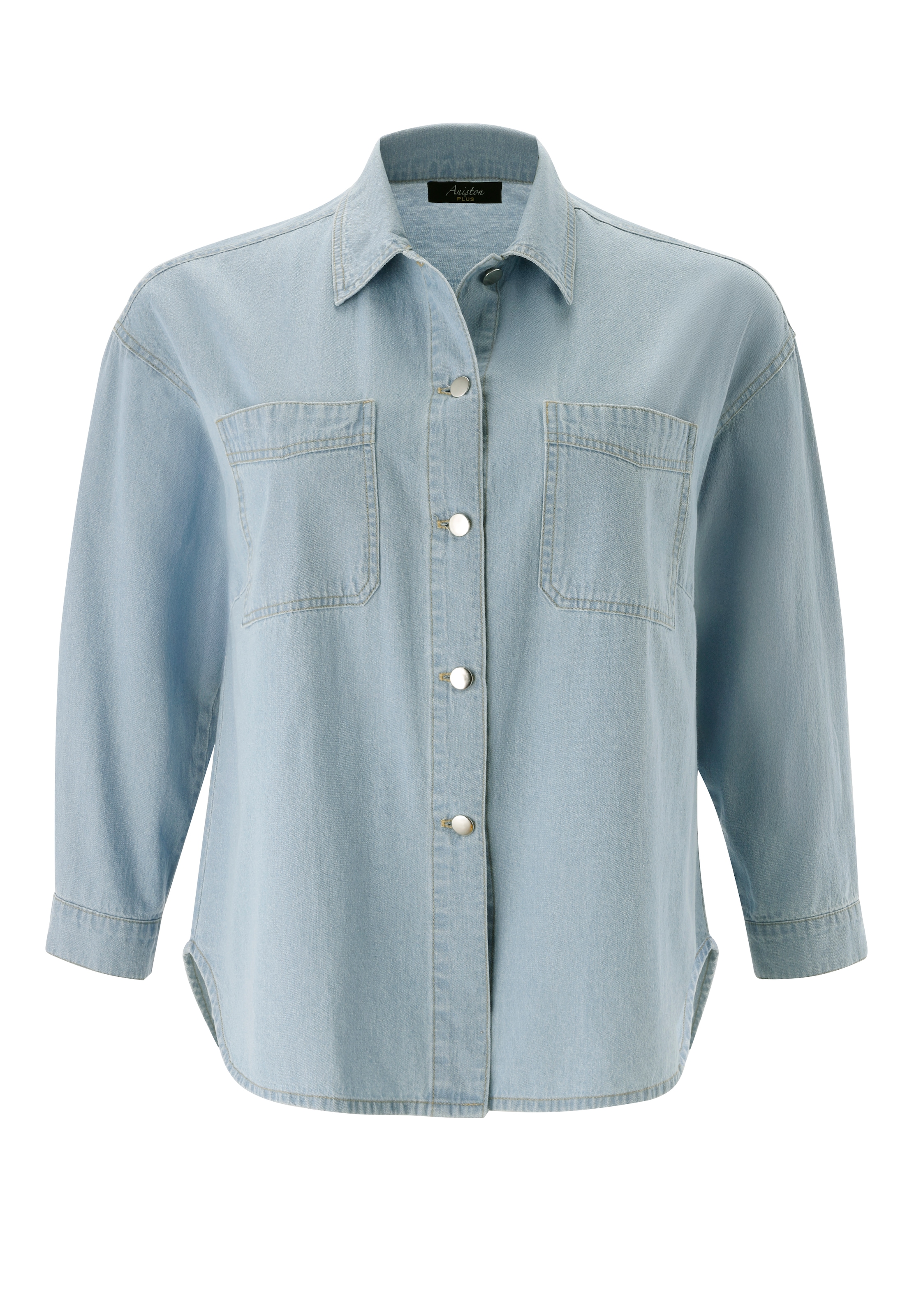 Aniston PLUS Jeansbluse grosszügig geschnitten - NEUE KOLLEKTION