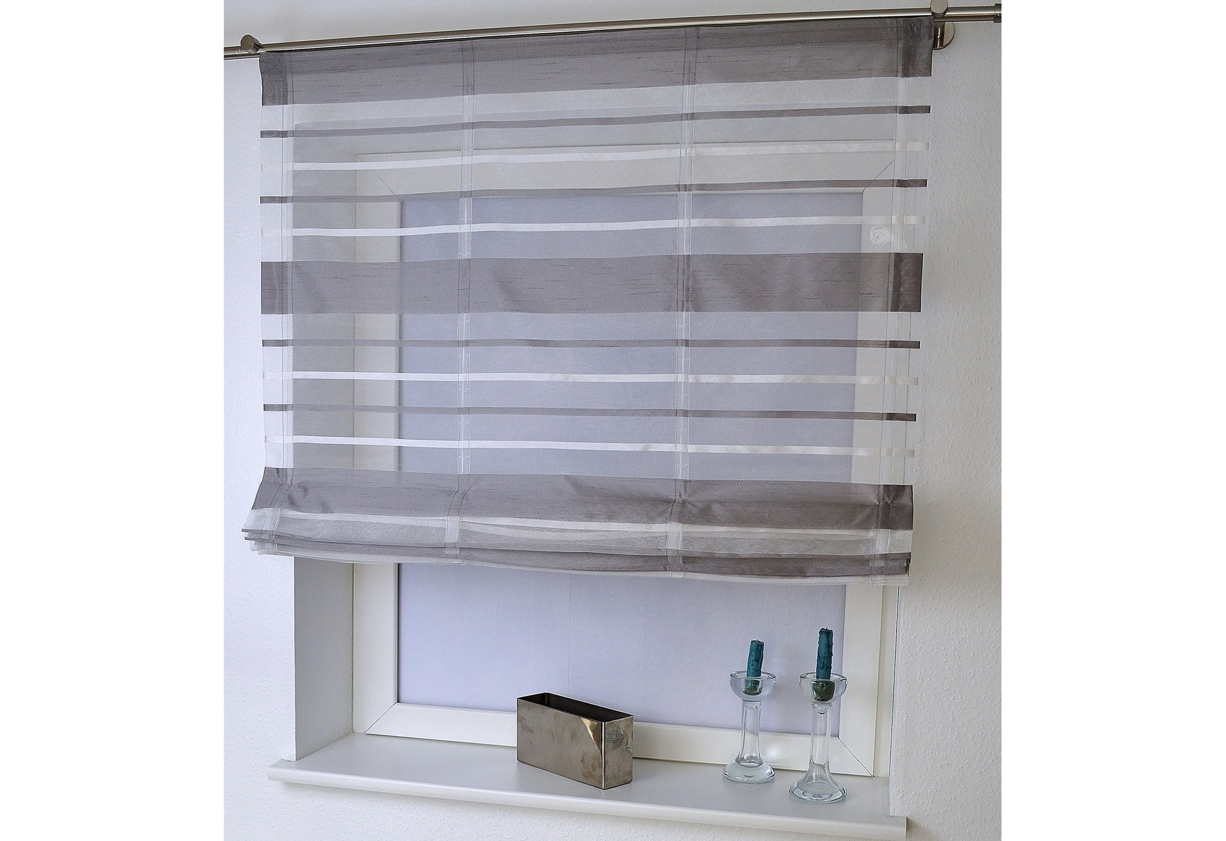 Image of Kutti Raffrollo »Fancy Streifen«, mit Klettband, ohne Bohren bei Ackermann Versand Schweiz