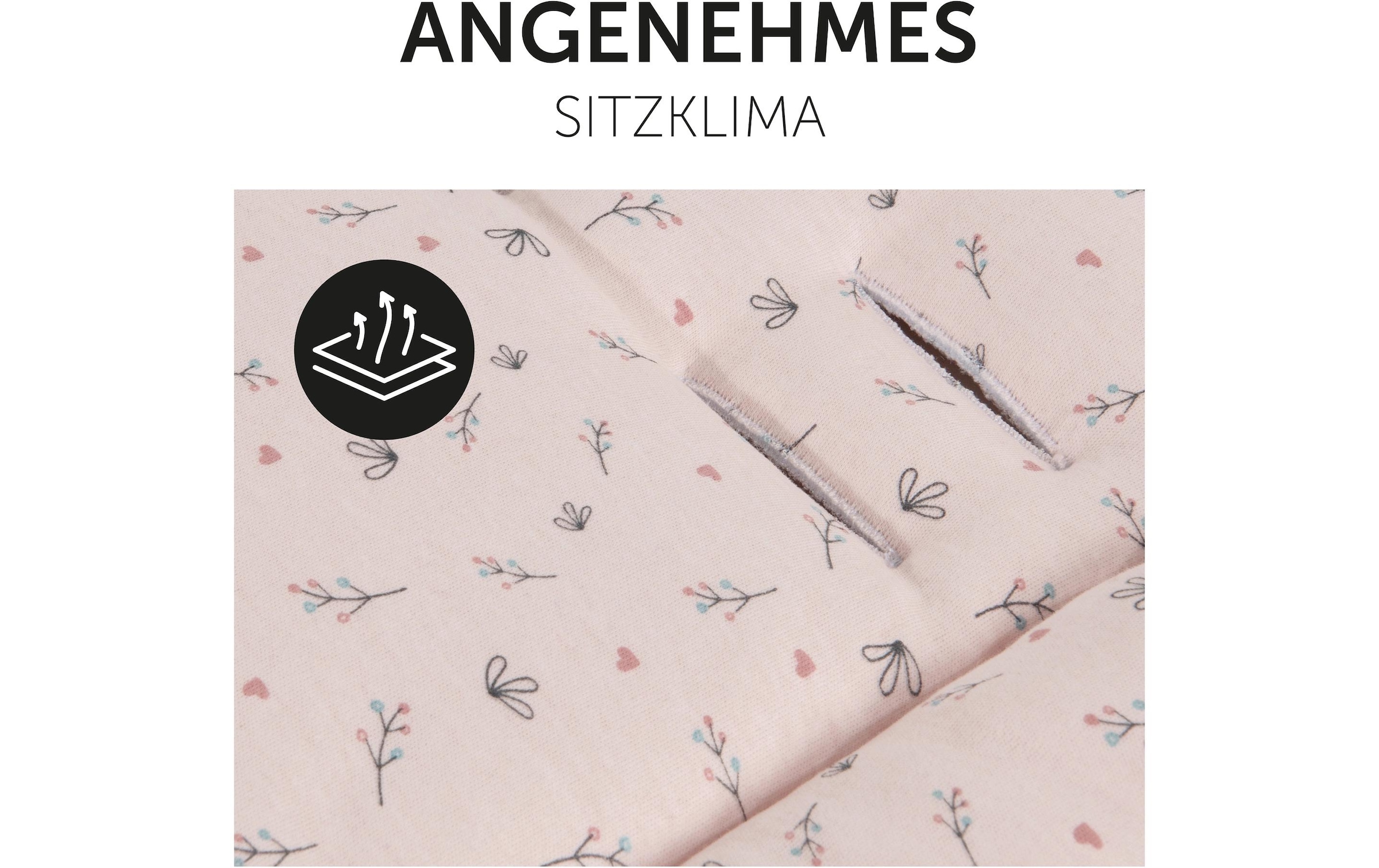 Hauck »Seat Liner, Flowers Rose« également adapté aux poussettes