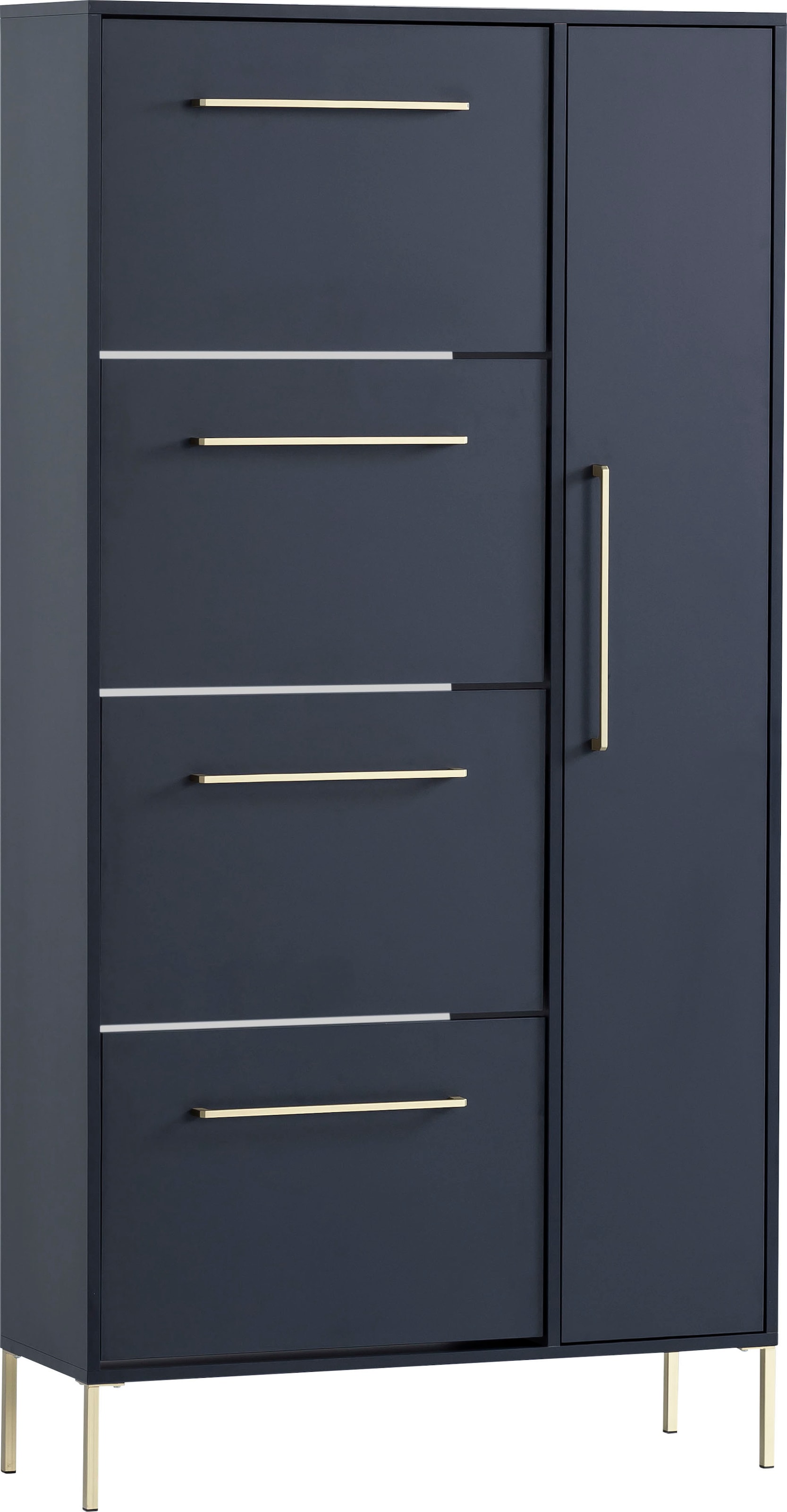 Image of Schildmeyer Schuhschrank "Kent mit goldfarbenen Griffen" Breite 88,4 cm, made in Germany