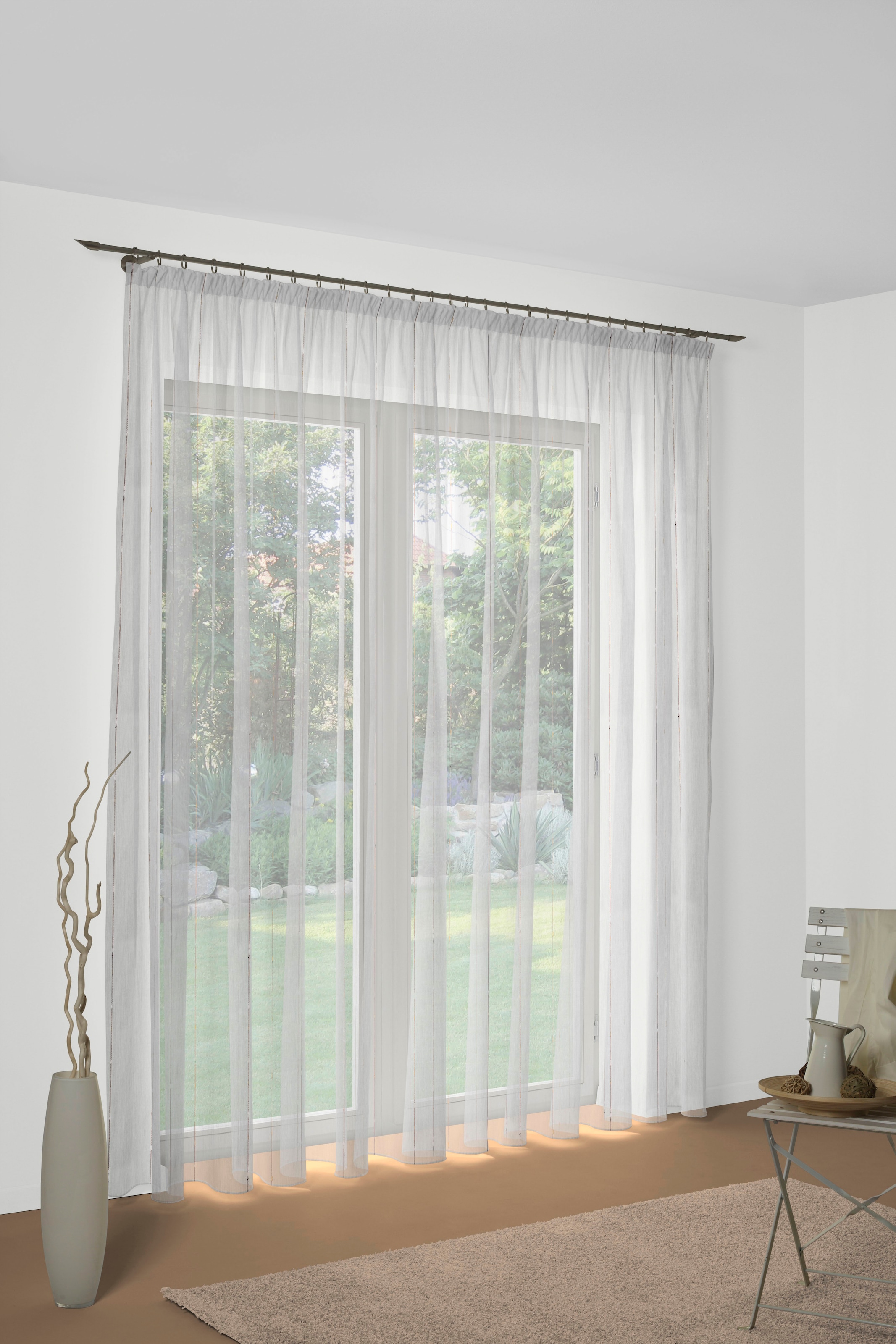 Wirth Rideau Ruban plissé 1 cuis tlg. Fertig-Store mit FB 1:3 nach Mass