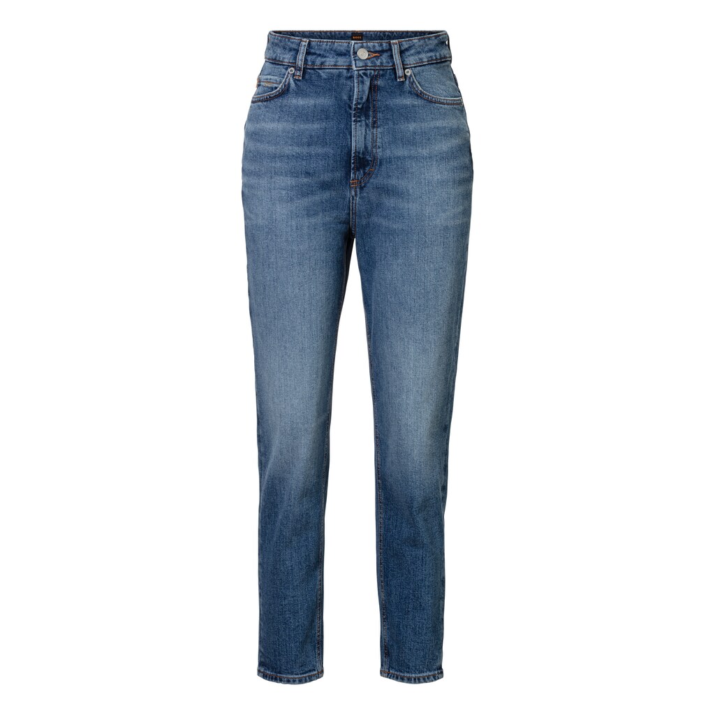 BOSS ORANGE High-waist-Jeans »Ruth High Rise Hochbund High Waist Premium Denim Jeans«, mit Leder-Badge