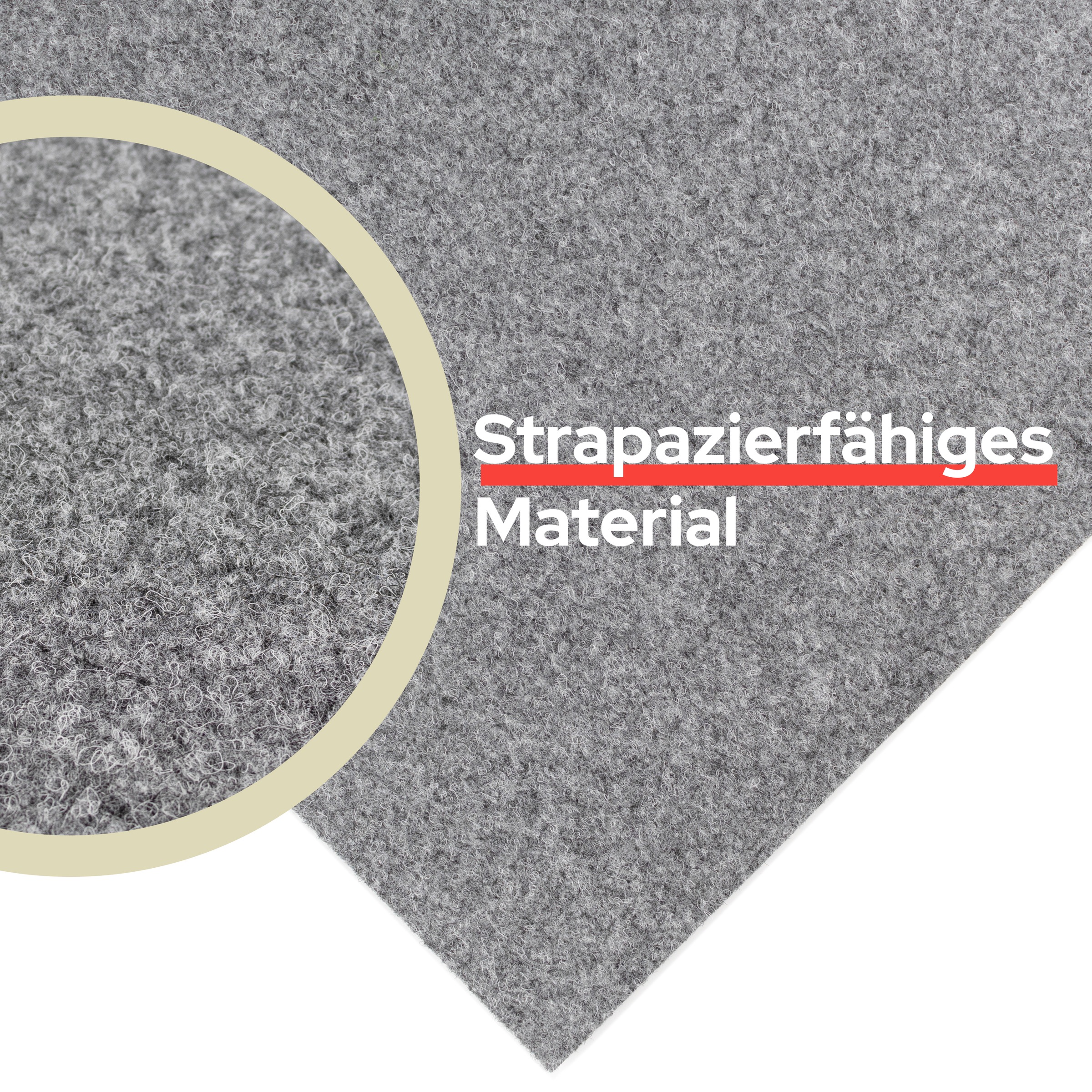Primaflor-Ideen in Textil Teppichboden "Nadelfilz REWIND, Gesamthöhe 5 mm, Made in Belgium" rechteckig Breite 200 cm, Uni Farben, robust & strapazierfähig