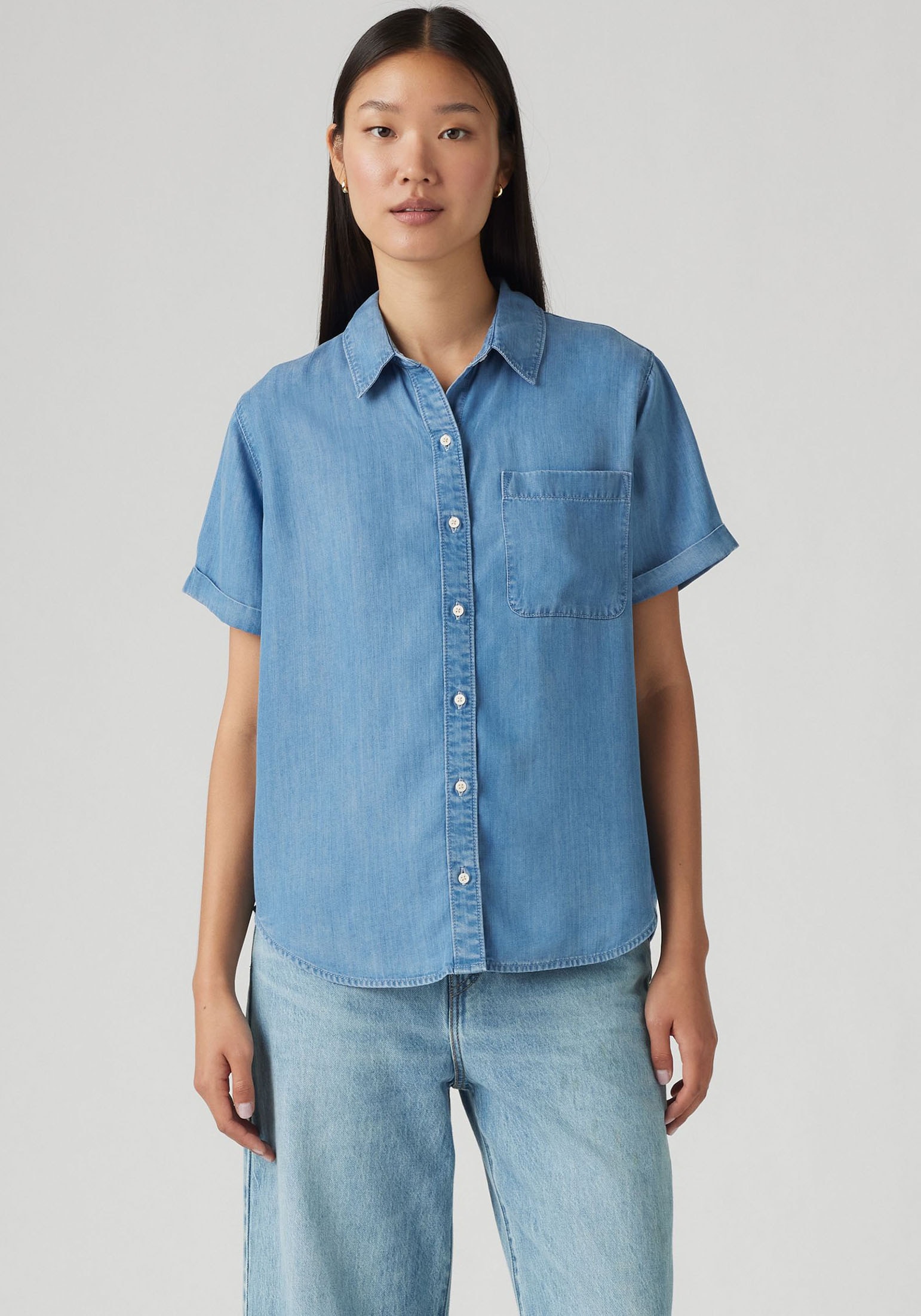 Image of Levis Hemdbluse "DARLENE SS SHIRT" im Jeans-Style