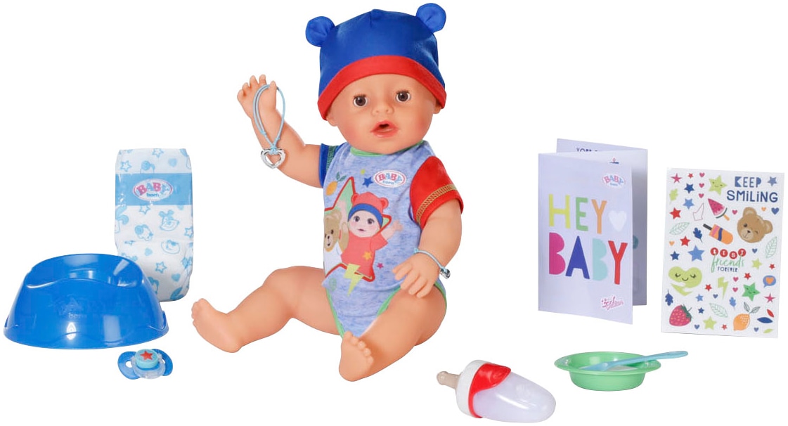 Baby Born Babypuppe »Jonas, 43 cm« mit 10 lebensechten Funktionen