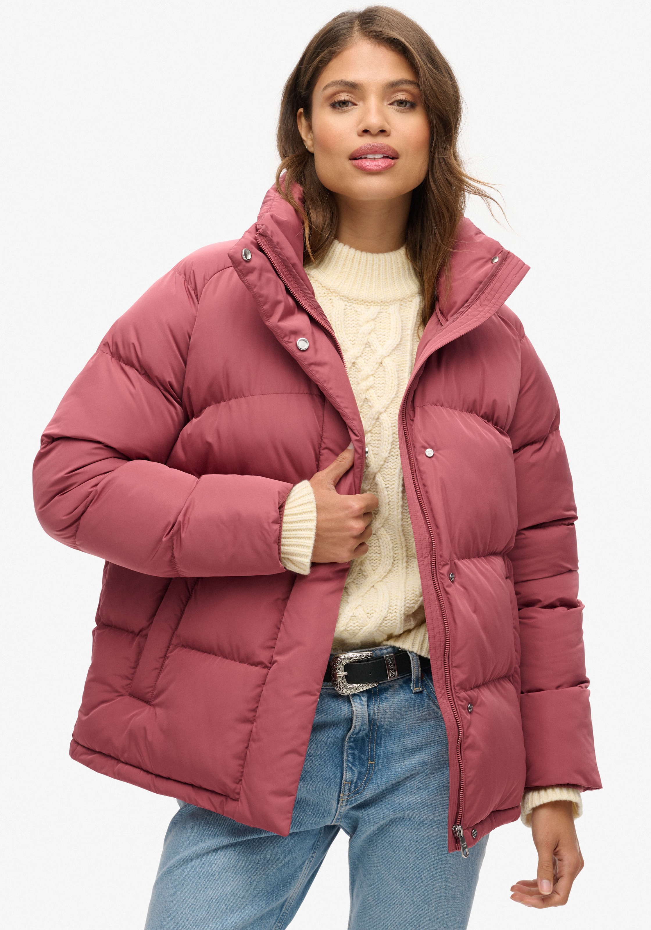 Steppjacke »MID LENGTH PUFFER JACKET«, mit Kapuze