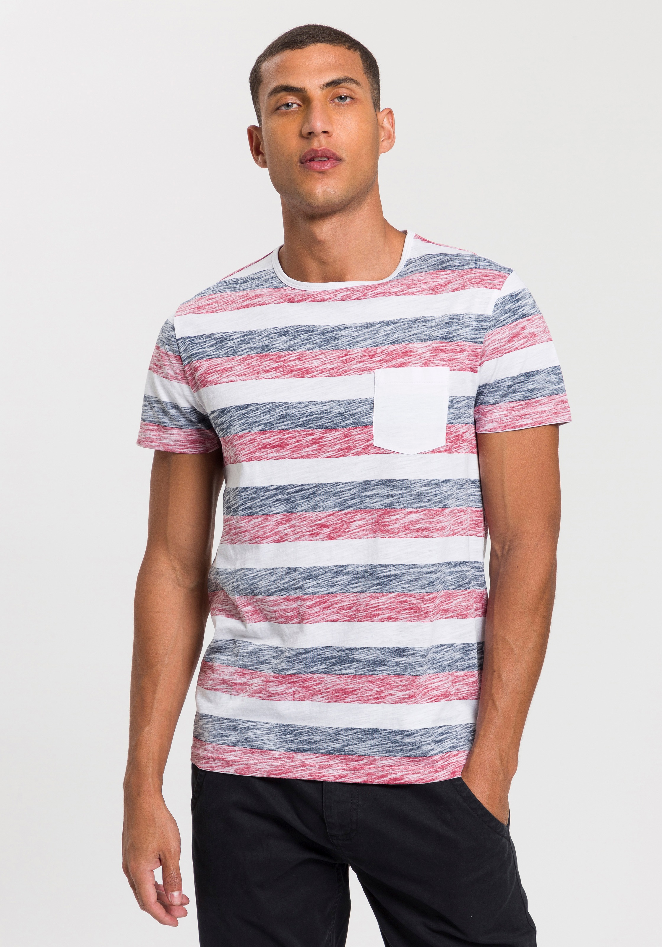 Image of John Devin T-Shirt, mit Inside out Print bei Ackermann Versand Schweiz