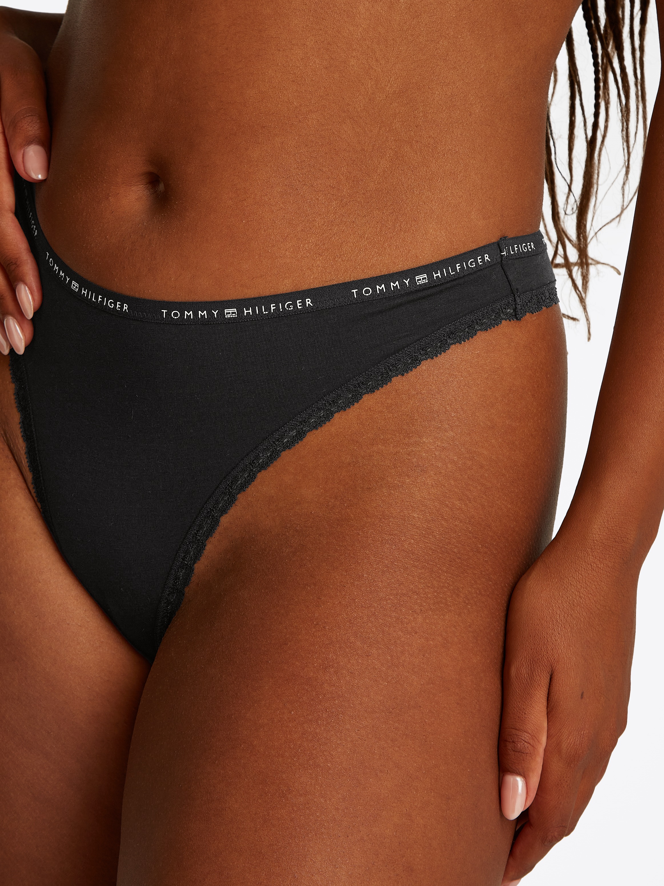 Tommy Hilfiger Underwear Tanga »3 PACK LACE THONG«, (Packung, 3 St., 3er), mit Spitzenkante