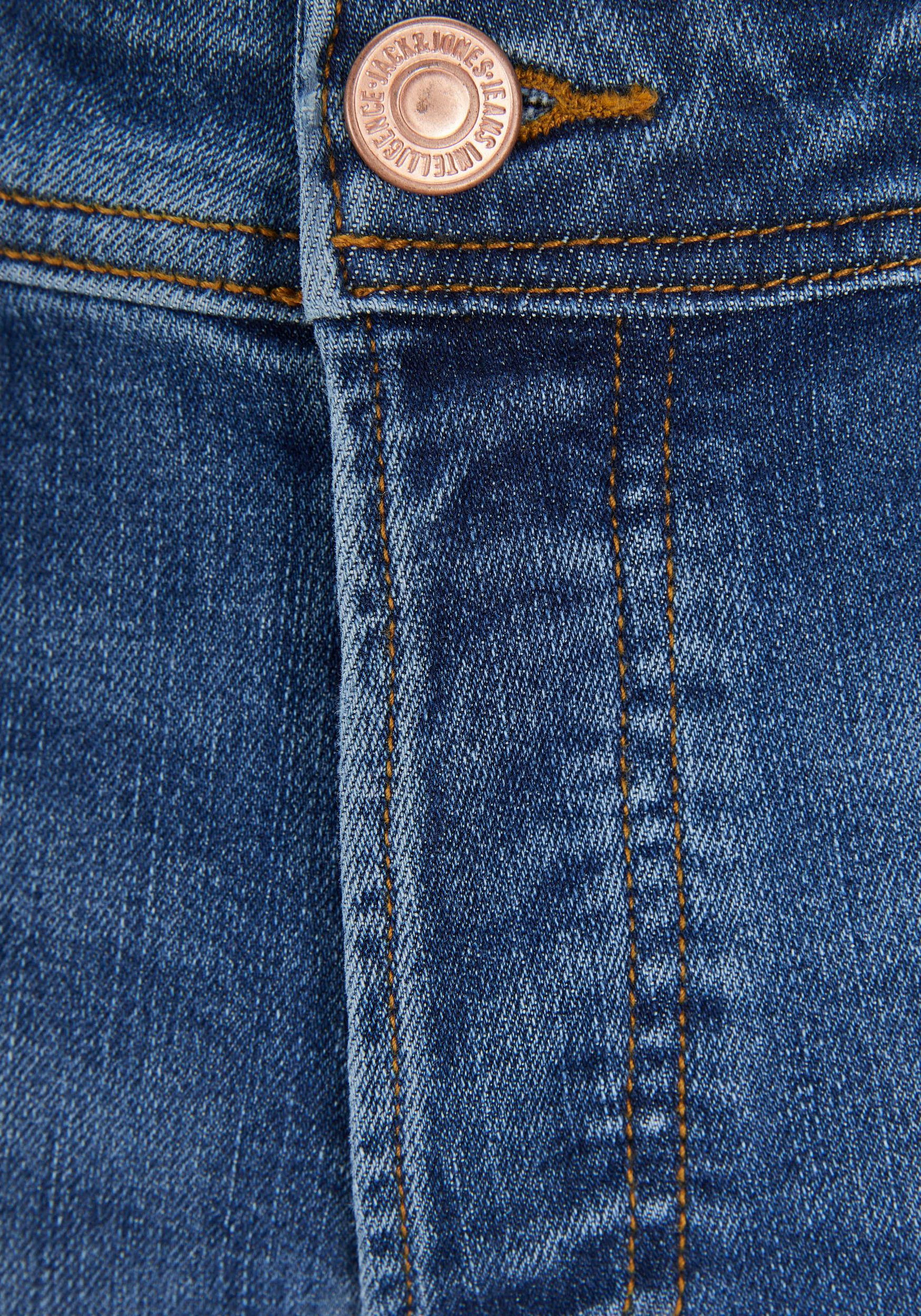 Jack & Jones Slim-fit-Jeans »JJIGLENN mit Used-Look und Stretchkomfort«, Abriebeffekte, modisch, slim fit, Baumwollmischung
