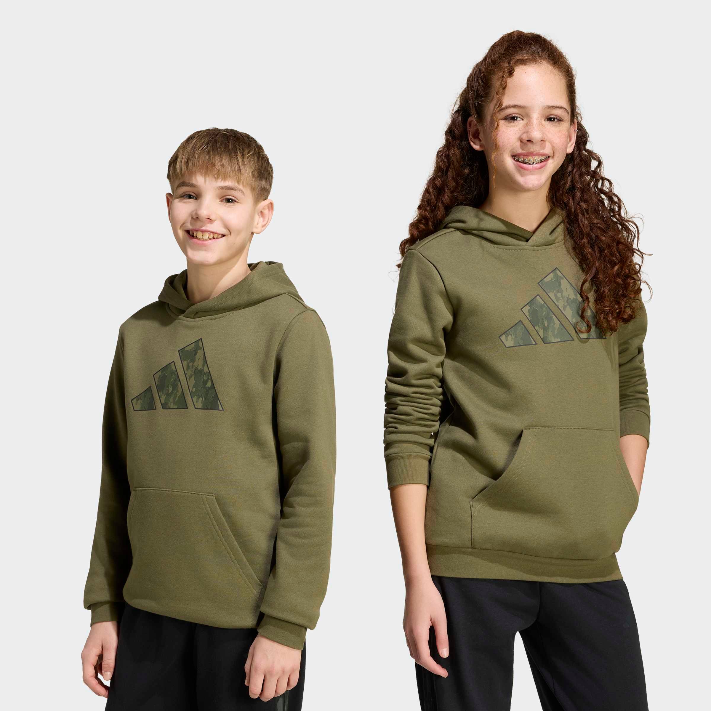 Image of adidas Sportswear Kapuzensweatshirt "GRAFIK KIDS HOODIE, CAMOUFLAGE", für Kinder, mit Kapuze, Rundhalsausschnitt, normale Länge