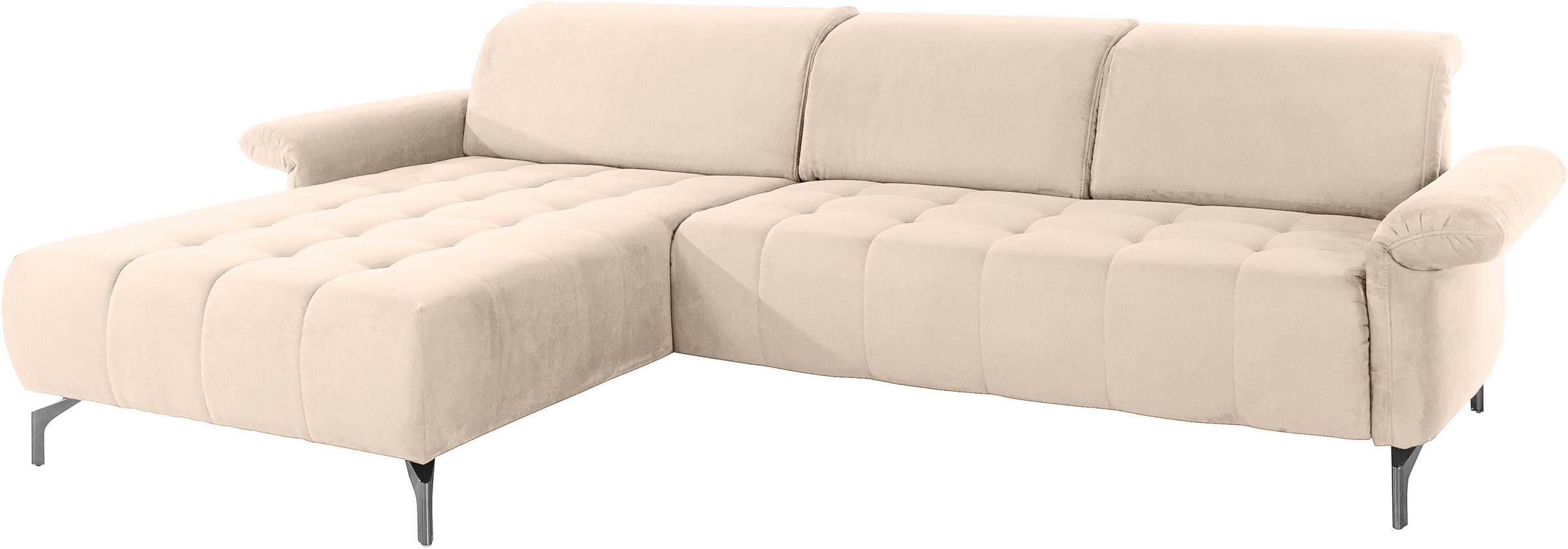 INOSIGN Ecksofa »Fresh L-Form«, Federkern, wahlweise Kopfteilverstellung und motorischer Vorziehsitz