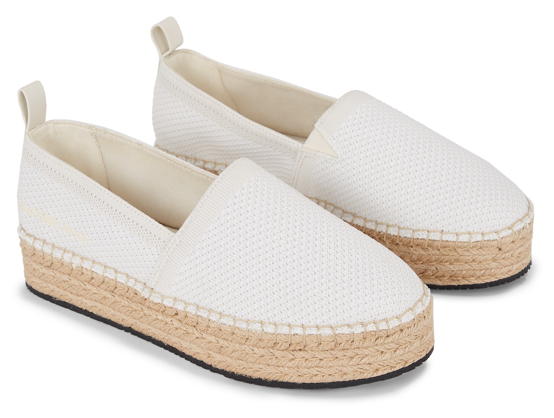 Calvin Klein Jeans Espadrille »PLATFORM ESPADRILLE UC«, Sommerschuh, Slipper, Strandschuh mit Jute Plateausohle