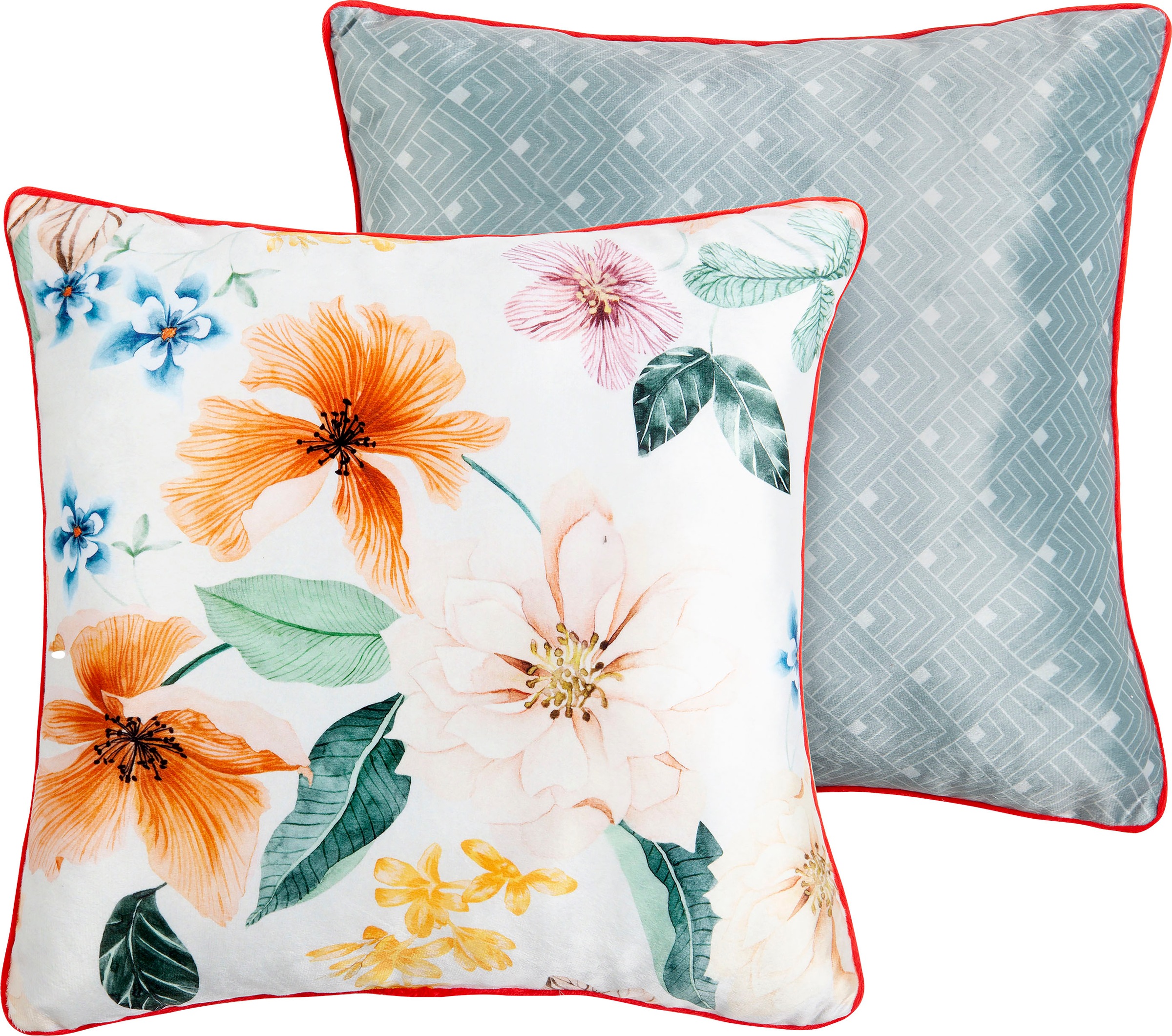 Image of Descanso Dekokissen »Annabelle«, (1 St., 1 48 X 48 cm Dekokissen-Mit Biese), mit Biese bei Ackermann Versand Schweiz