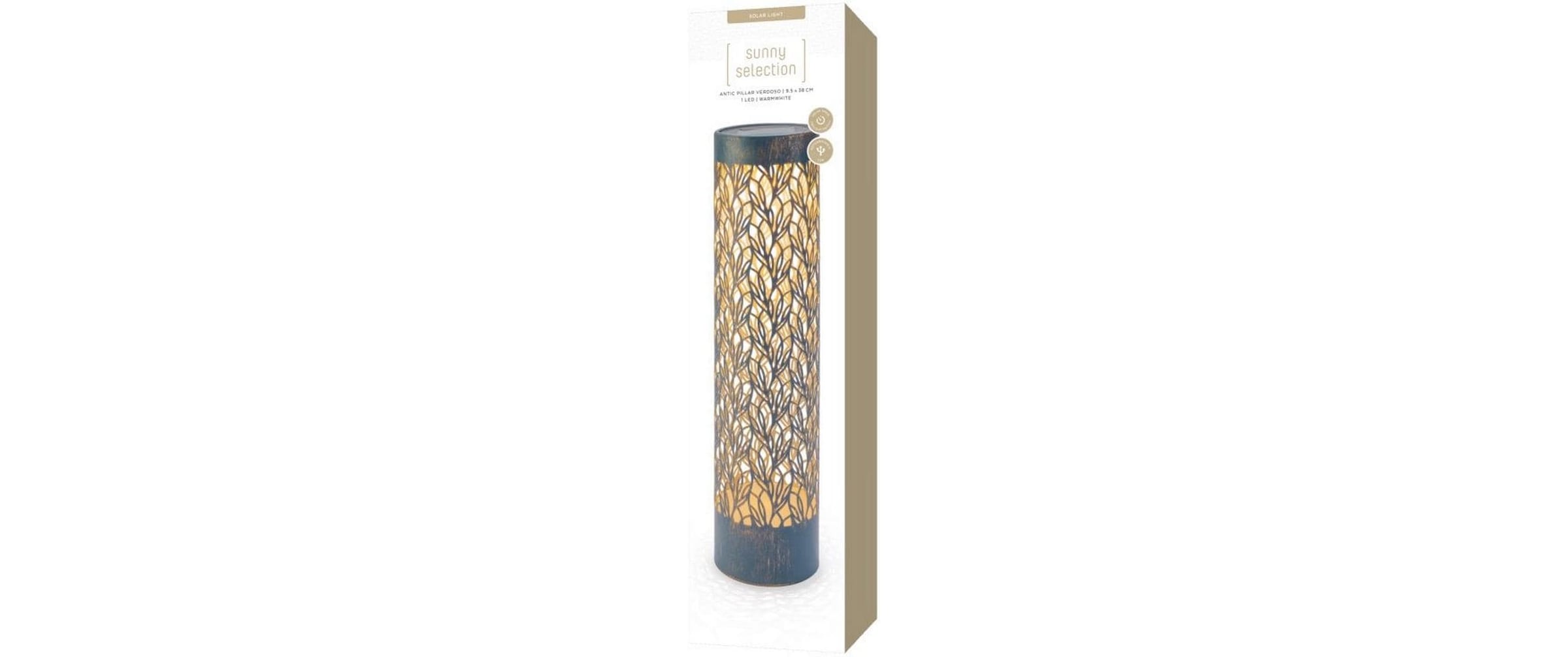 STT Lanterne »Solar Antic Pillar Verdoso« Antike Solarlaterne