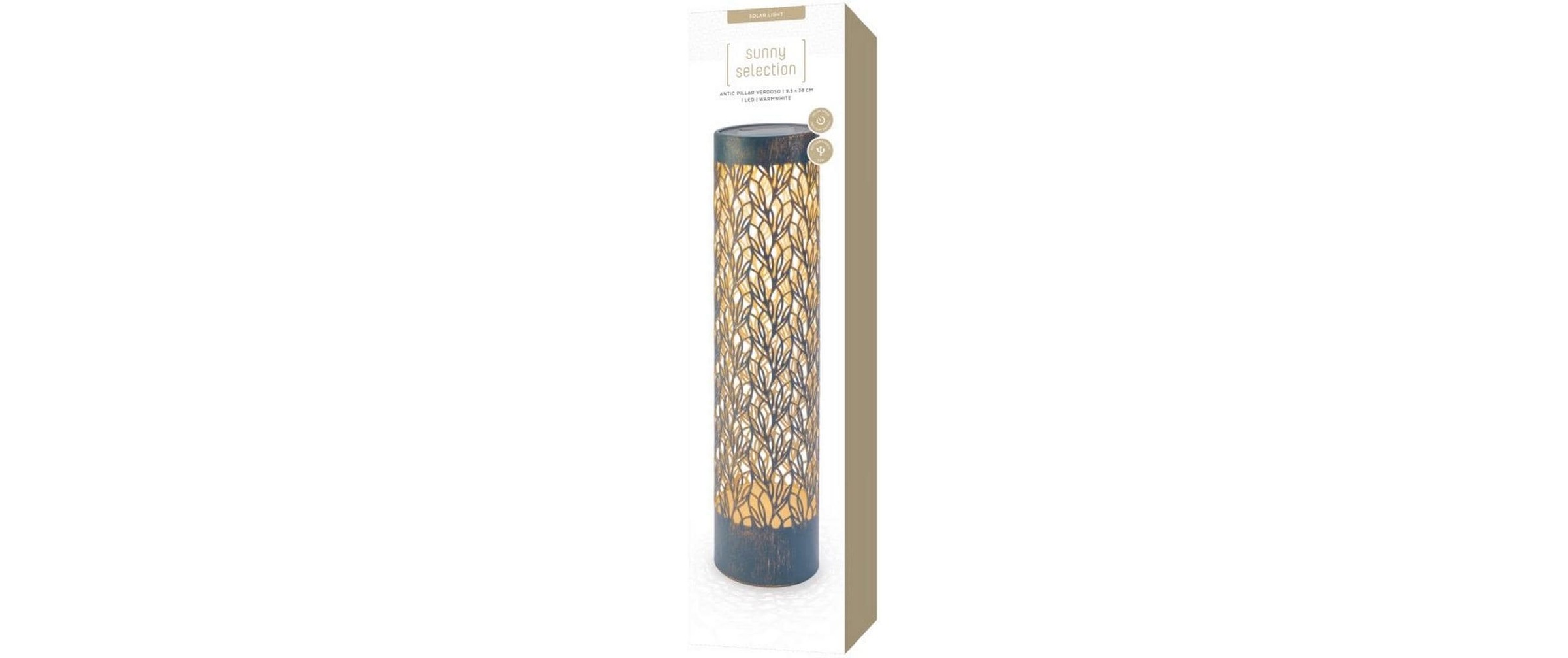 STT Laterne "Solar Antic Pillar Verdoso" Antike Solarlaterne