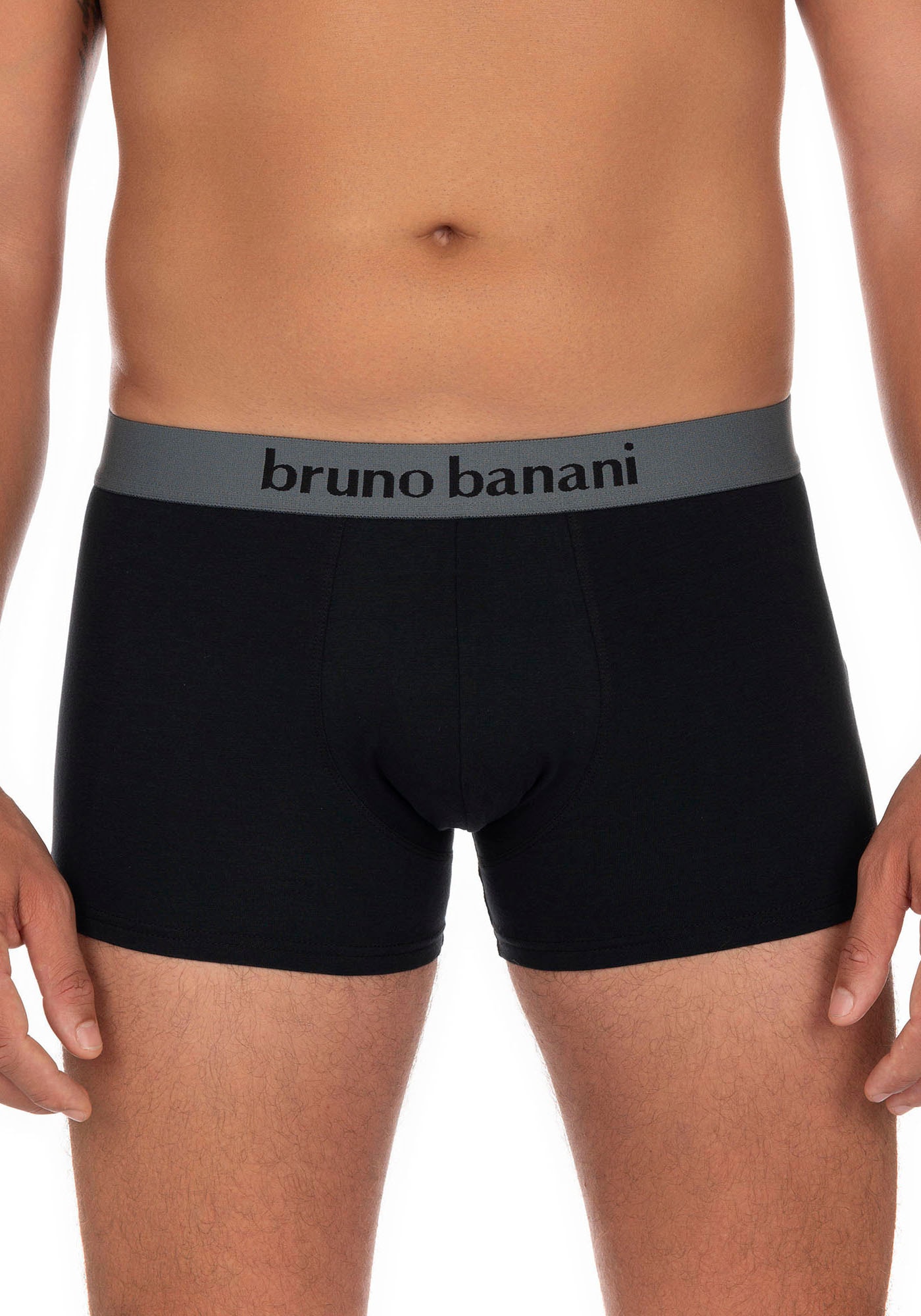 Bruno Banani Boxer »Flowing«, (2er Pack), mit kontrastreichem Logobund