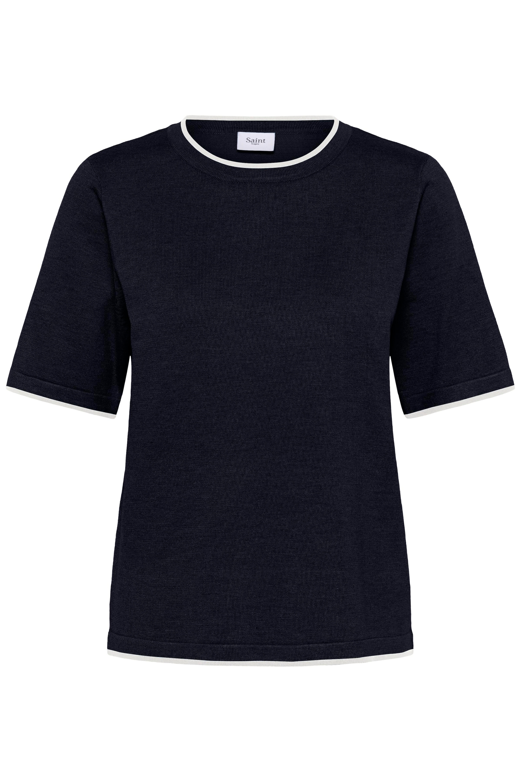 Saint Tropez Pull en tricot »MilaSZ Contrast Stripe SS Pullover« Viskosemischung, Regular fit