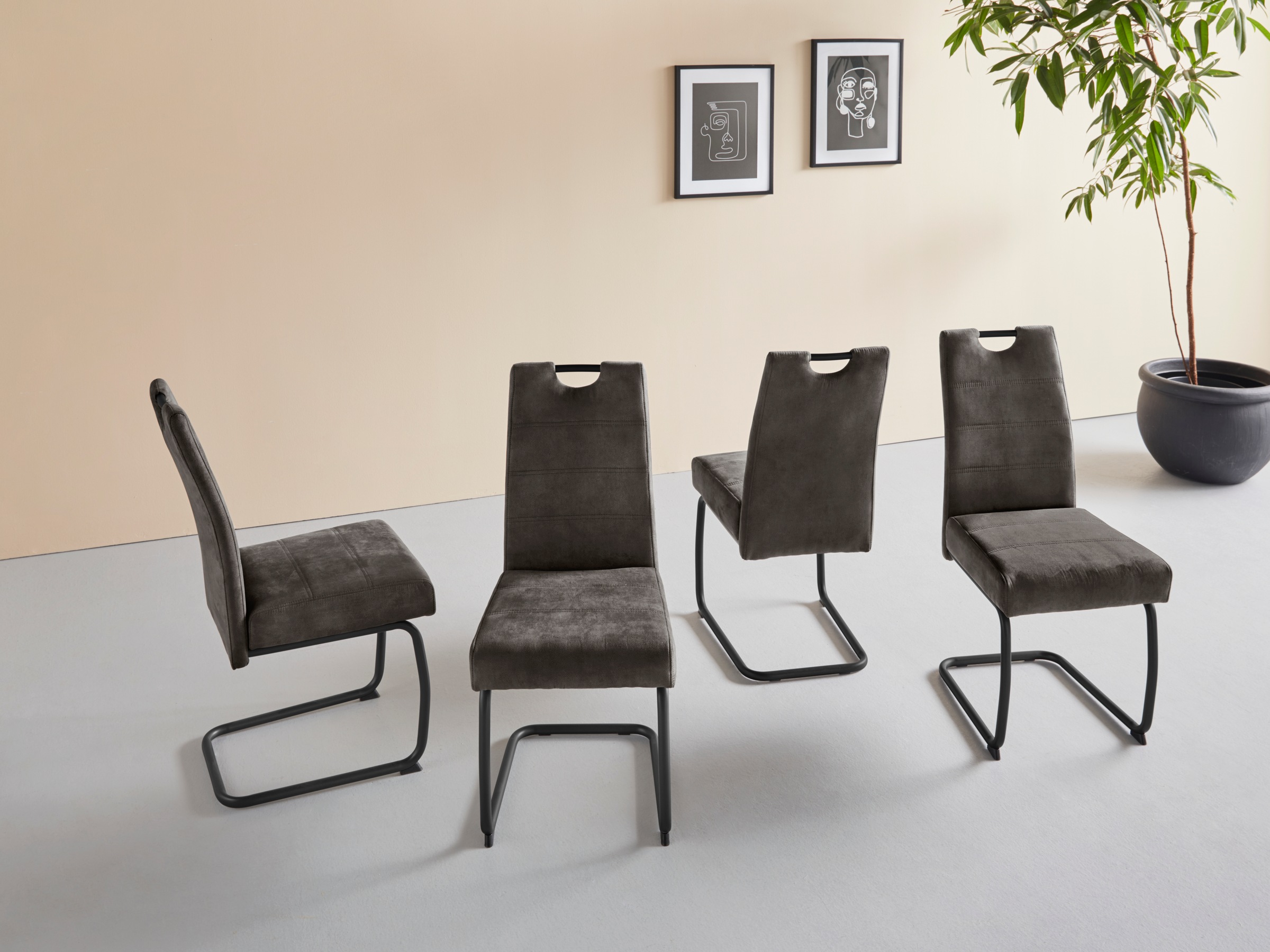 Image of HELA Freischwinger »Flora 6«, (Set), 4 St., Microfaser, 2 oder 4 Stück bei Ackermann Versand Schweiz