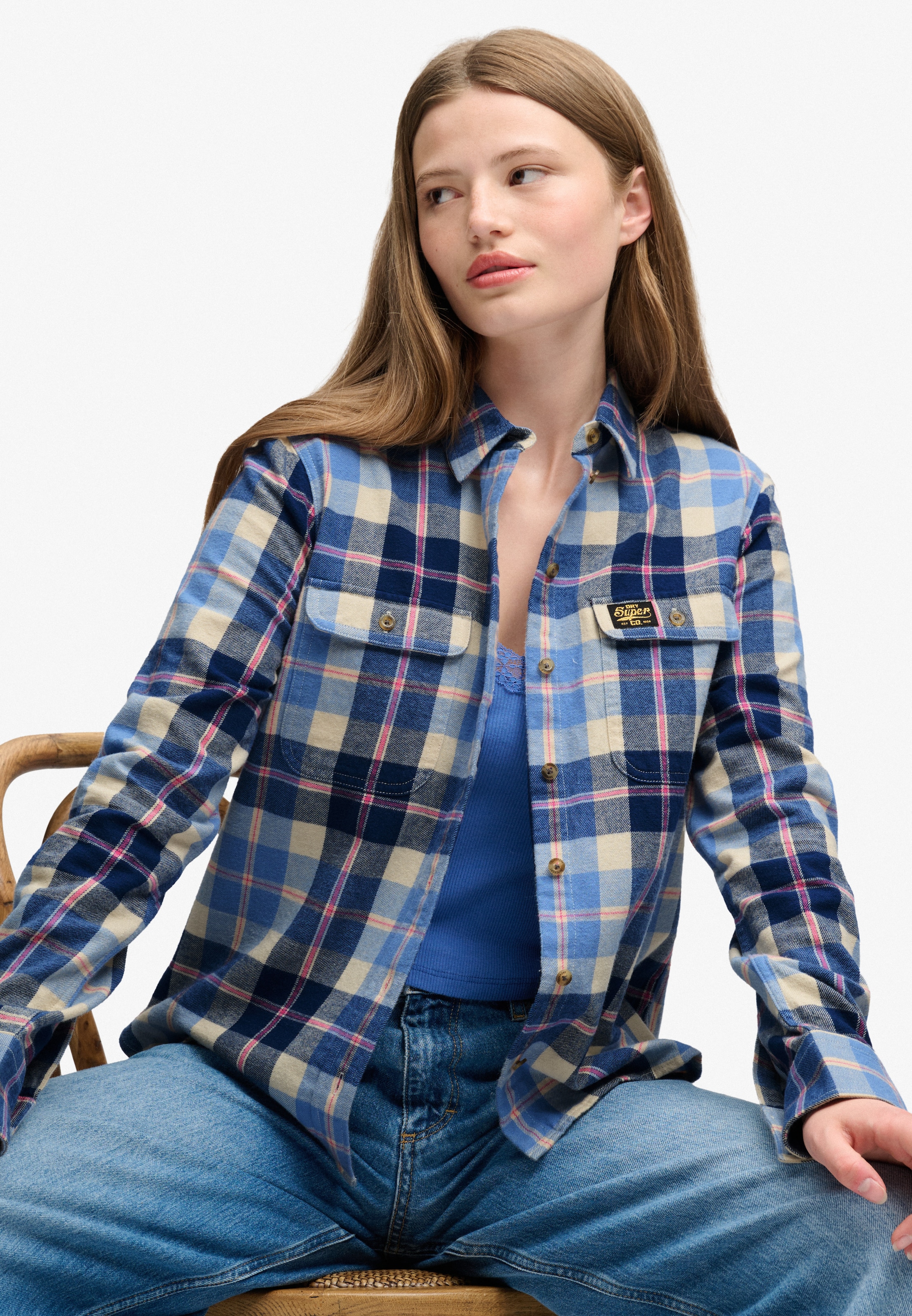 Superdry Blouse à carreaux »LUMBERJACK CHECK FLANNEL SHIRT« Baumwolle, regular fit