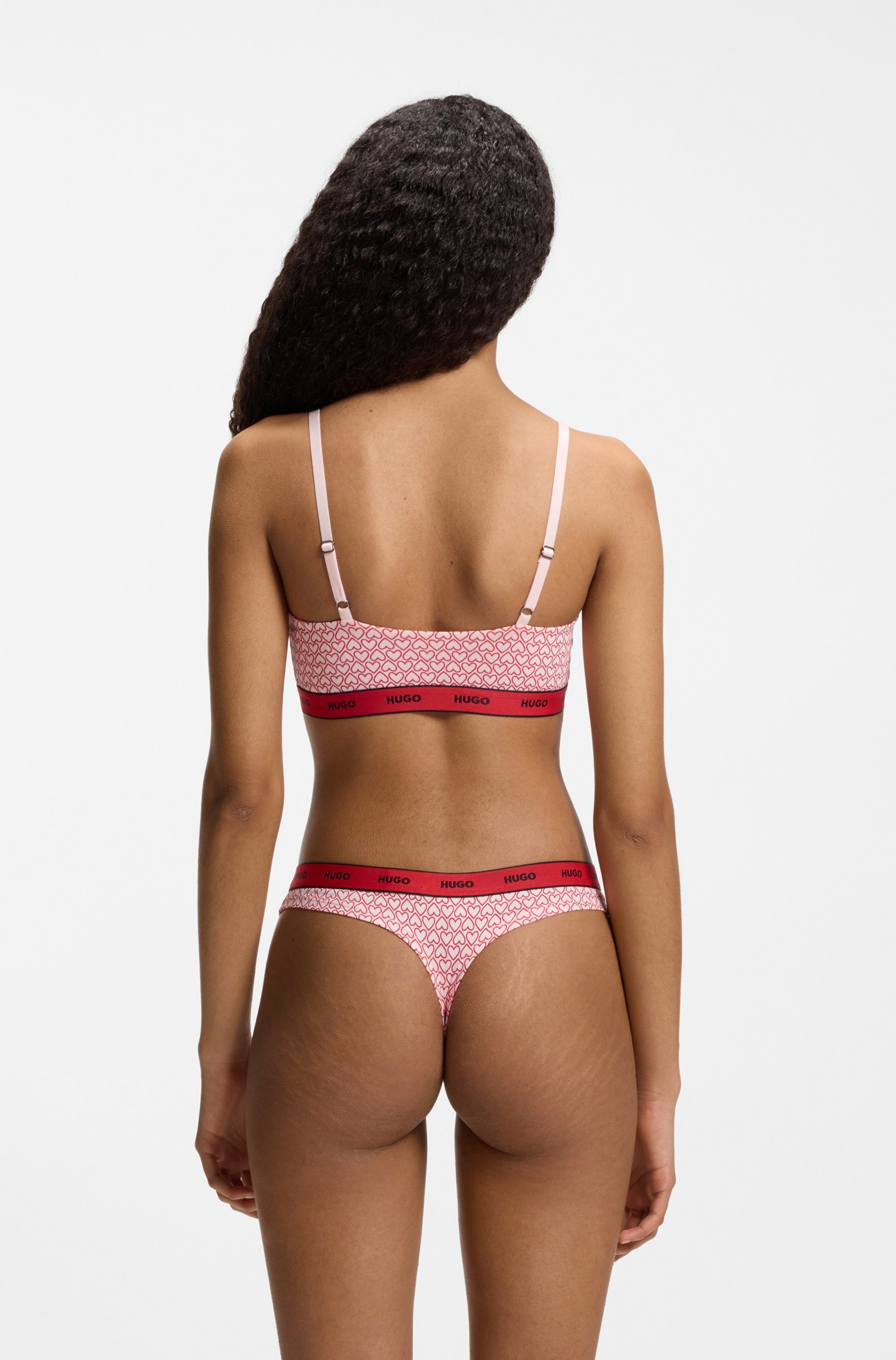 HUGO Underwear String »TRIPLET THONG DESIGN« 3 cuis wiederholendes Logo am Bund