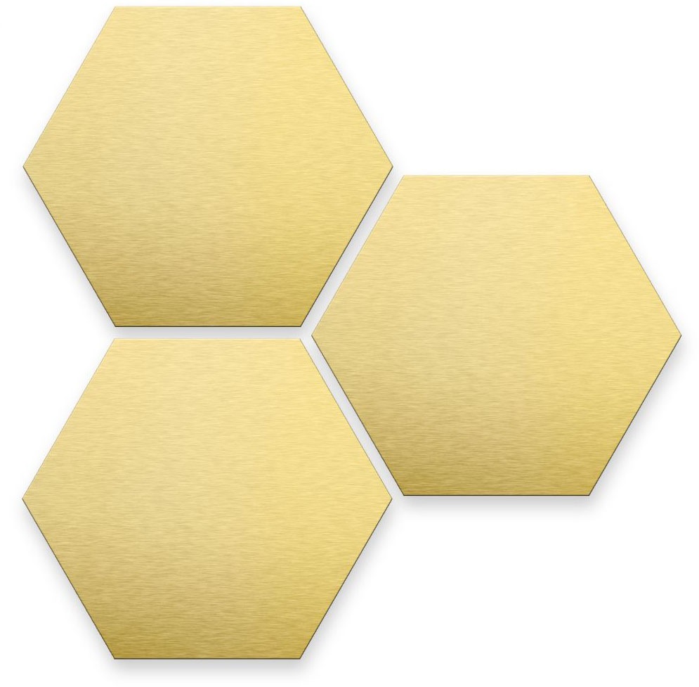 Image of Wall-Art Metallbild »3er Set Geometrische Goldfarben Deko«, (Set, 3 St.) bei Ackermann Versand Schweiz