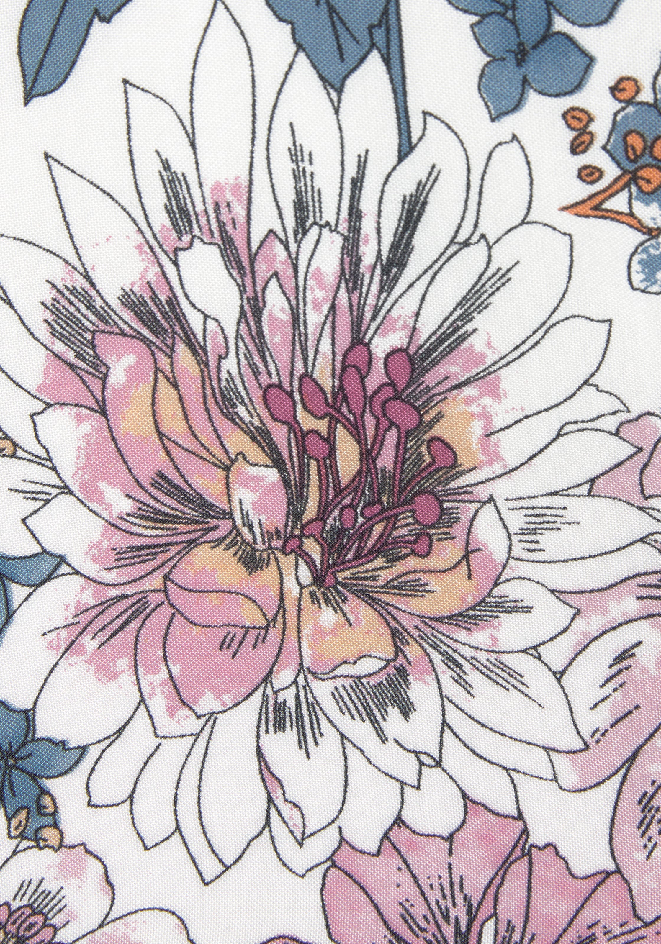 ♕ LASCANA Schlupfbluse, mit Blumenprint und Trompetenärmeln, Blusenshirt,  sommerlich versandkostenfrei auf