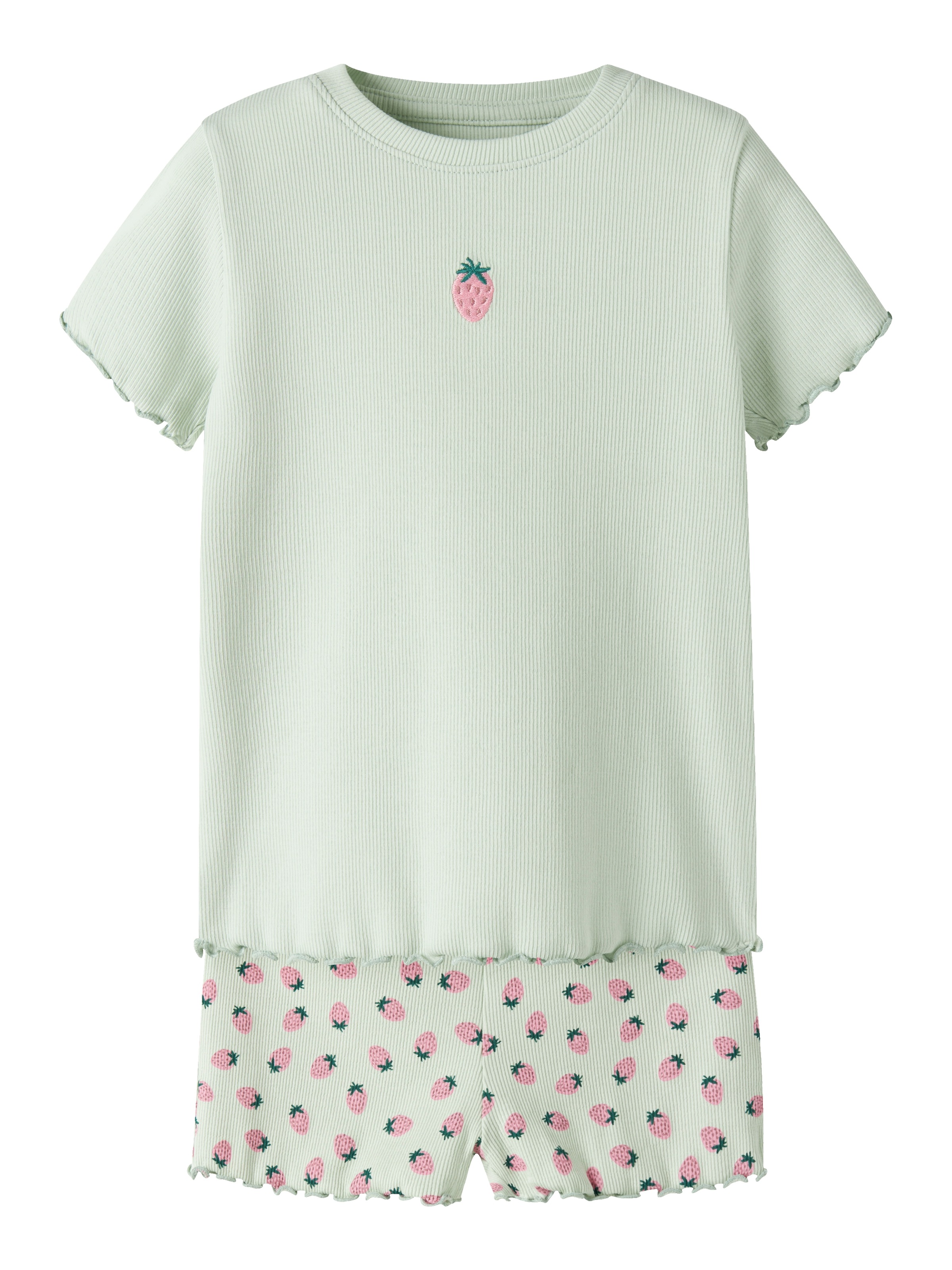 Image of Name It T-Shirt "NMFVIVEMMA SS SET" Set, Shirt und Shorts, 2 Baumwollmischung, regular fit