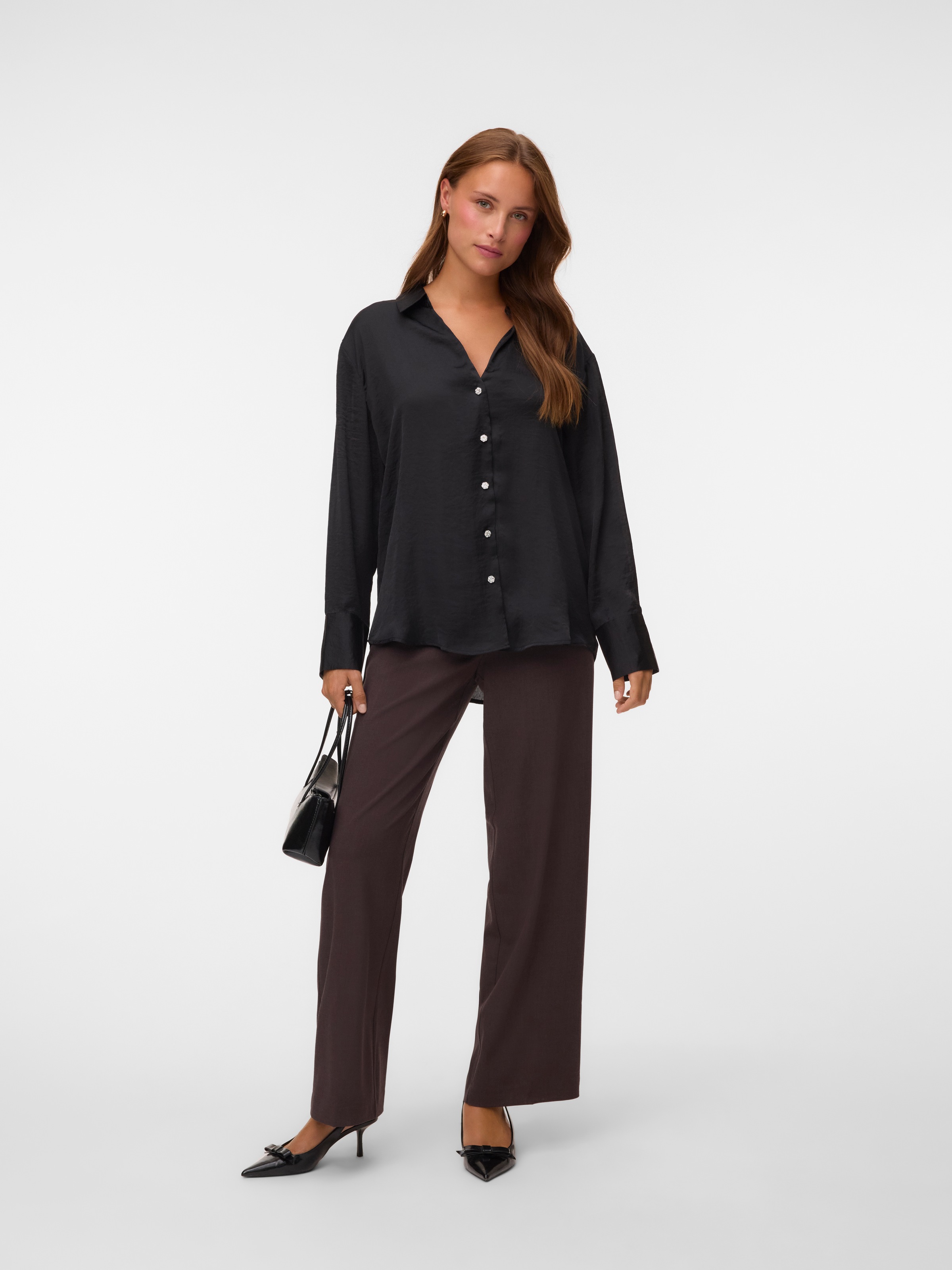 Vero Moda Hemdbluse »VMSOMMER LS BUTTON SHIRT WVN NOOS« Kunstfaser, regular fit