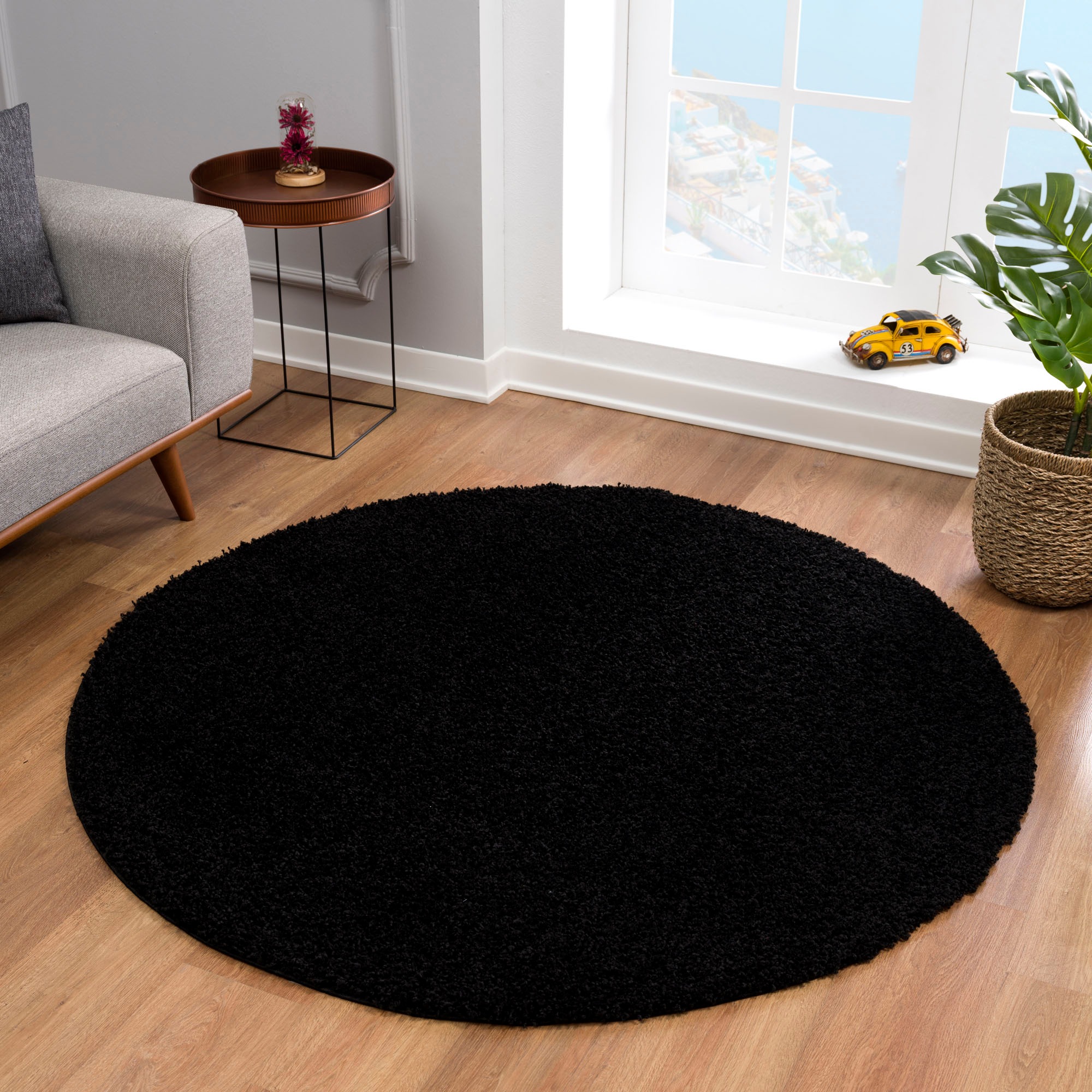 Sanat Hochflor-Teppich »LOCA«, rund, 30 mm Höhe, Wohnzimmer, Langflor, Shaggy, Schlafzimmer
