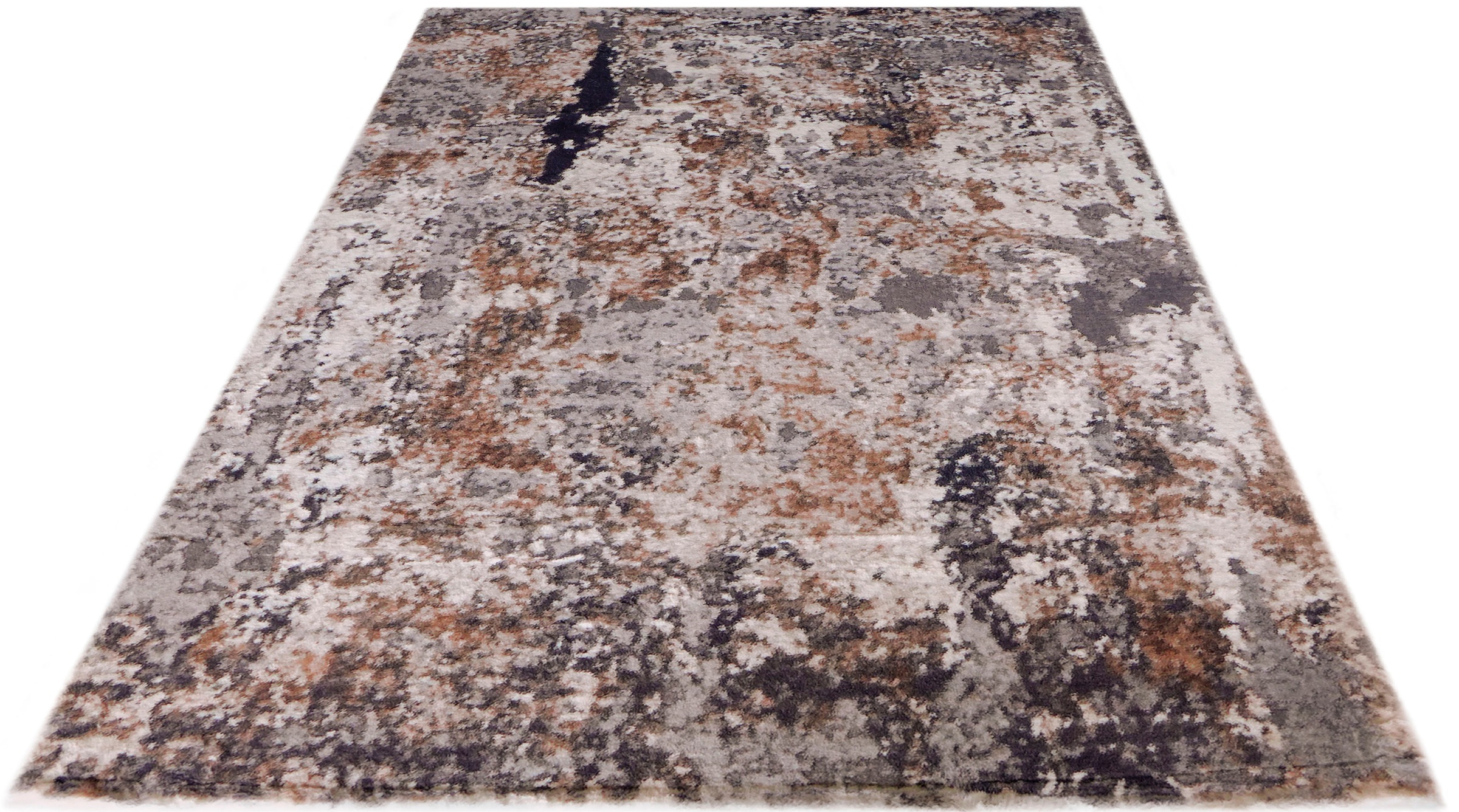 Image of DELAVITA Teppich »Florian«, rechteckig, 20 mm Höhe, Abstraktes-Design, Kaninchenfell Haptik, kuschelig, weich, idealer Teppich für Wohnzimmer, Schlafzimmer & Esszimmer bei Ackermann Versand Schweiz