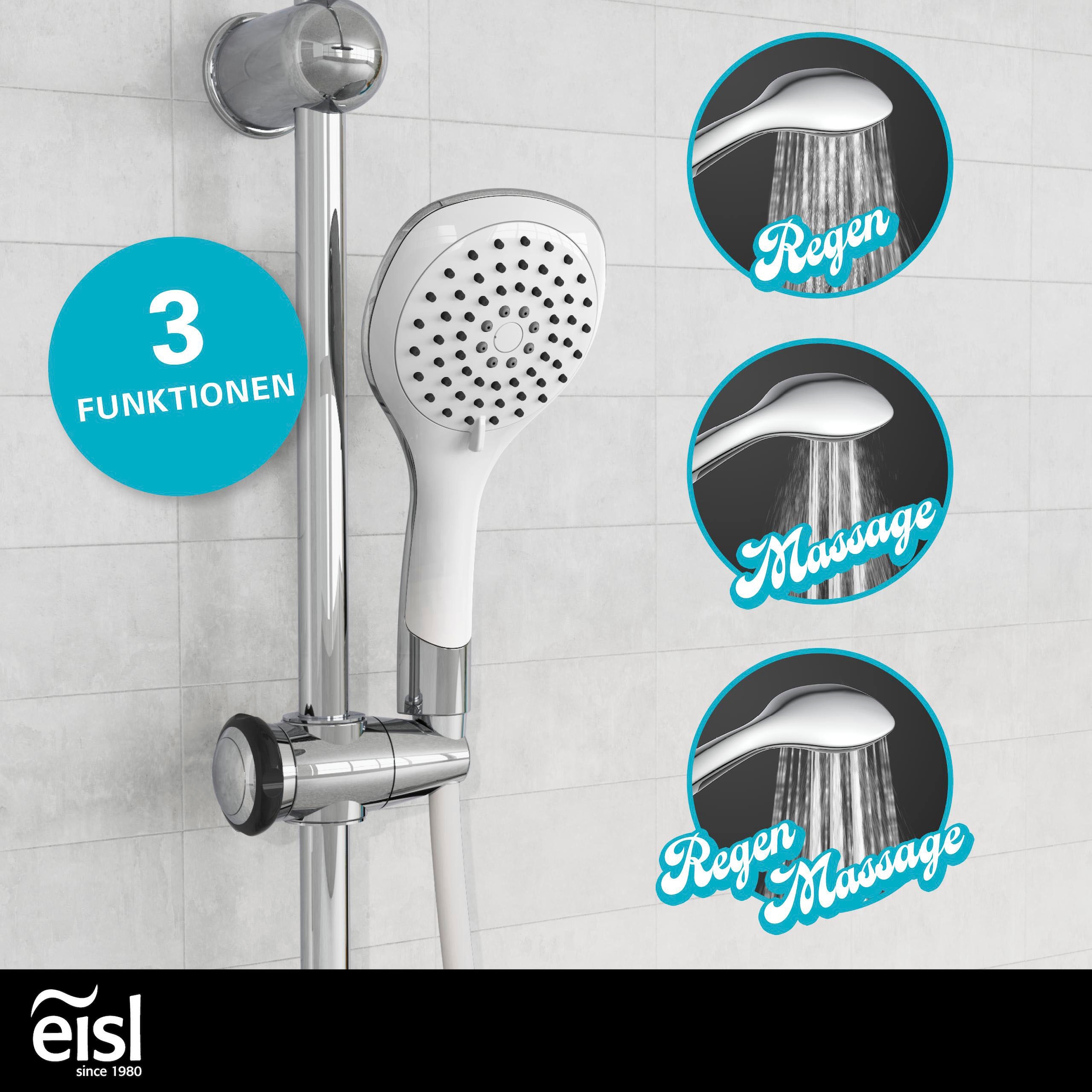 Eisl Garniture de douche »DUSCHTRAUM« douchette bien-être 3 positions réglable avec picots anticalcaire