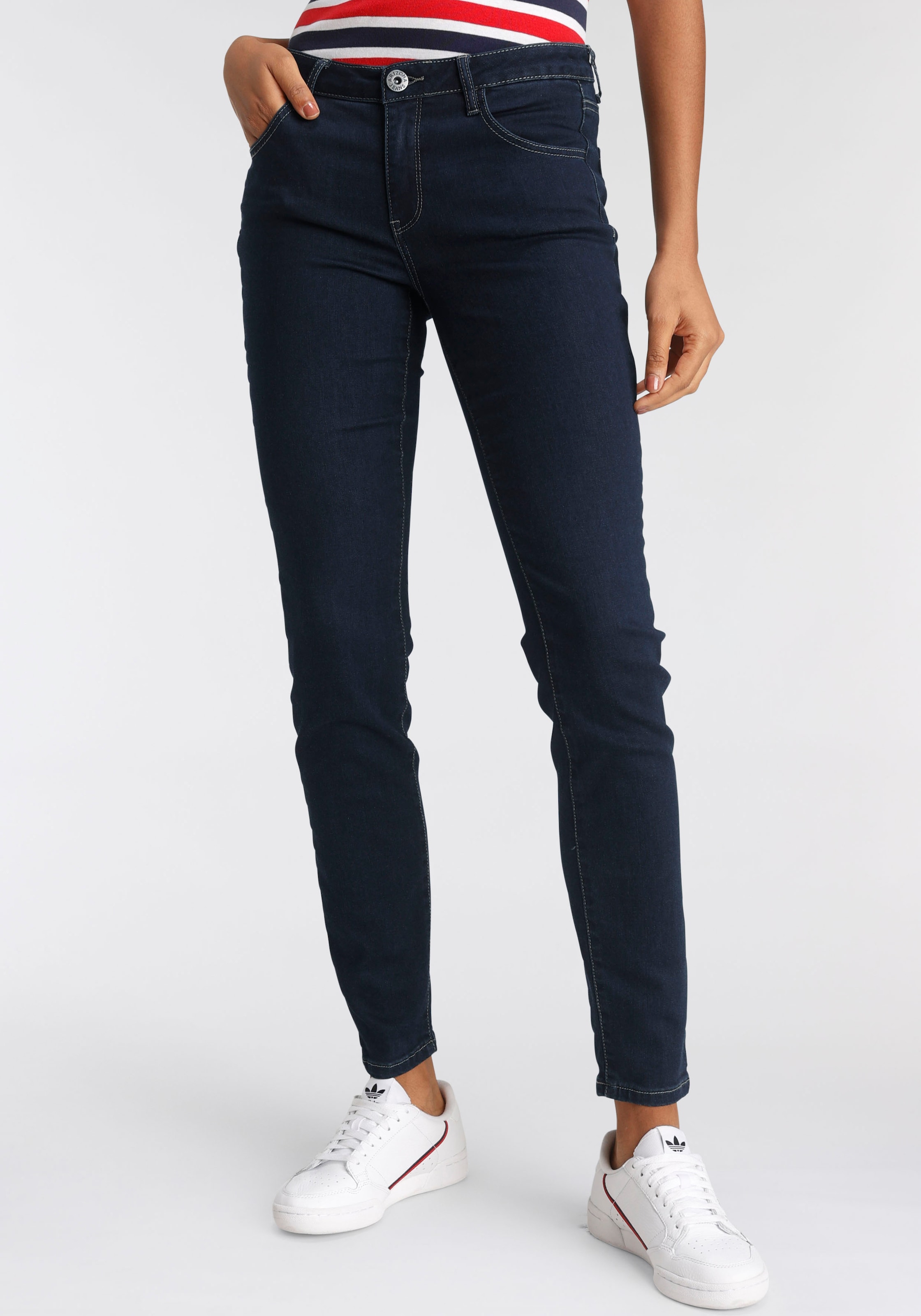 ♕ Arizona Skinny-fit-Jeans Waist »Ultra-Stretch«, kaufen Mid versandkostenfrei