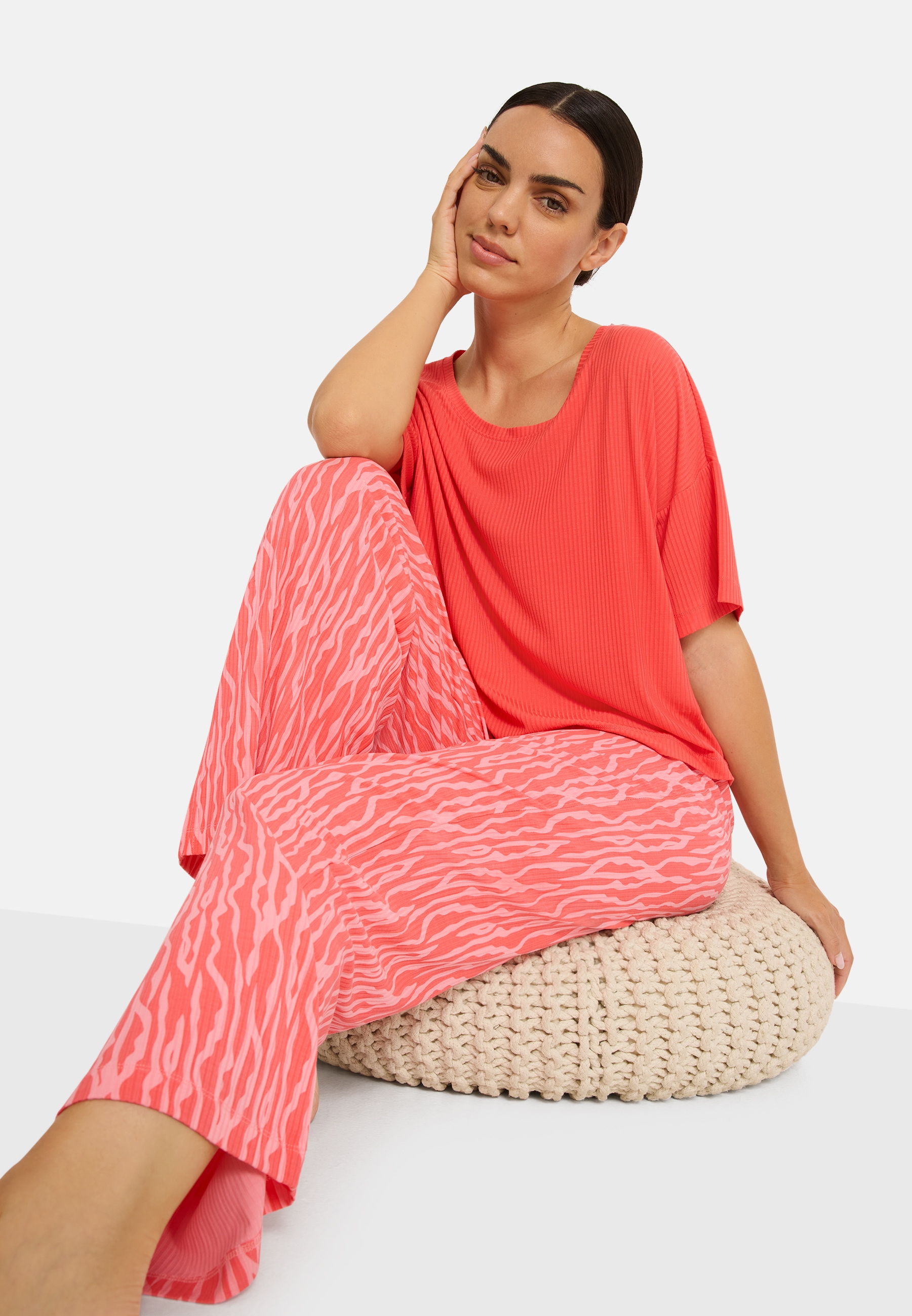 Image of LSCN by LASCANA Pyjama 2 mit kleiner Zierknopfleiste