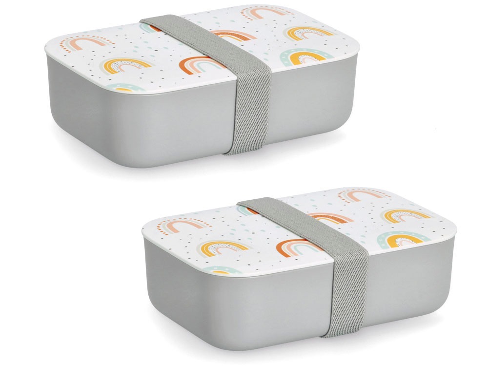 Image of Zeller Present Lunchbox "Rainbow" Regenbogen Muster