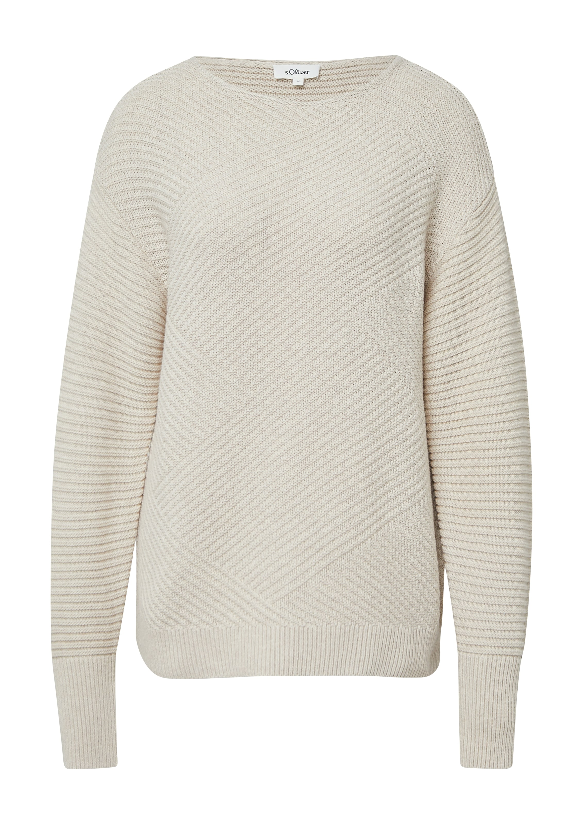 s.Oliver Pull en tricot mit Strick-Muster und Rundhals