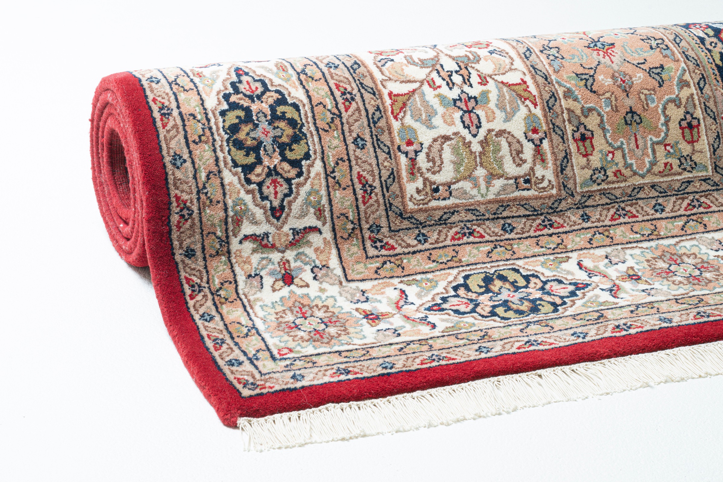 my home Orientteppich »BB Oriantal 1«, rechteckig, 12 mm Höhe, reine Wolle, handgeknüpft, orientalisches Design, mit Fransen