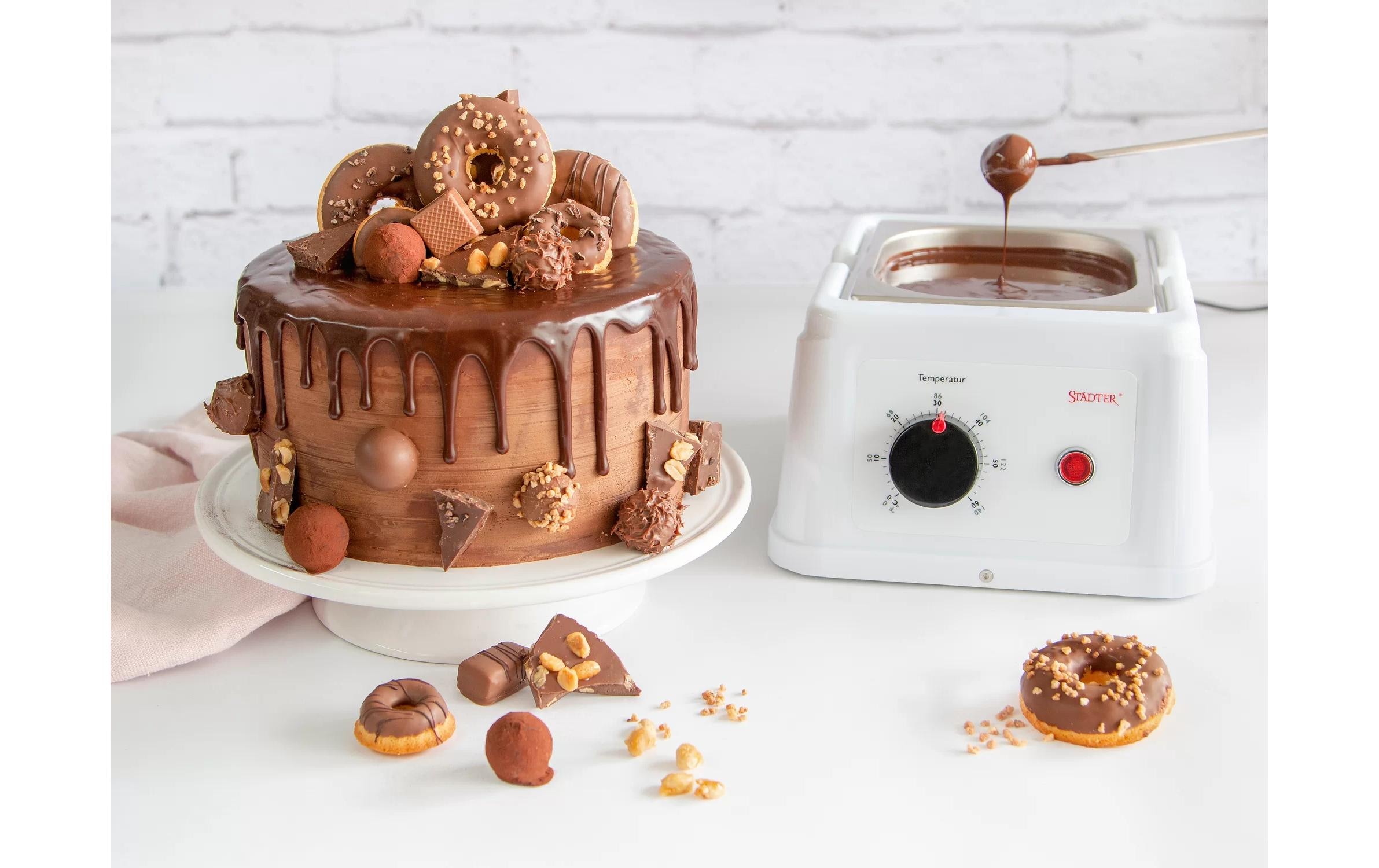STÄDTER Elektro-Fondue »Temperiergerät 3 Teile« Zum Schmelzen und Temperieren von Schokolade und Kuvertüre
