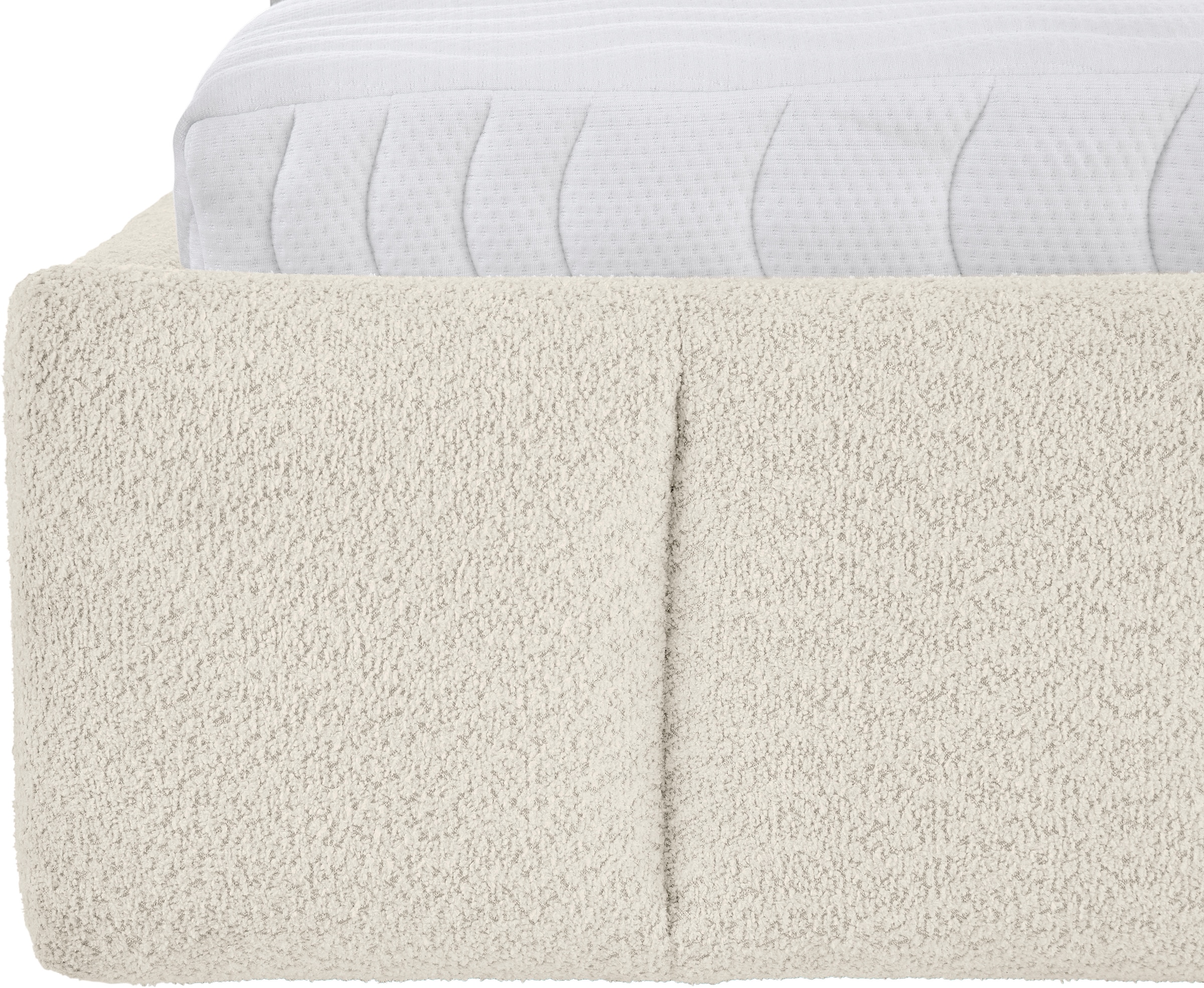 homsy by Ana Johnson Lit rembourré »Somny wahlweise mit Bettkasten, erhältlich in verschiedenen Breiten« luxurious gepolstertes Kopfteil und Rahmen, Bezug mit Bouclécharakter