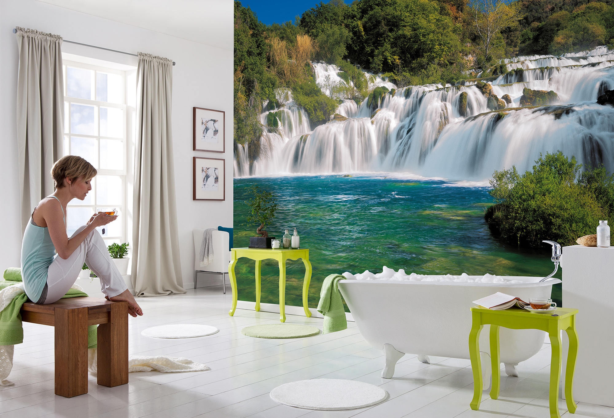 Komar Fototapete »Krka Falls - Grösse 368 x 254 cm«, bedruckt, Wohnzimmer, Schlafzimmer