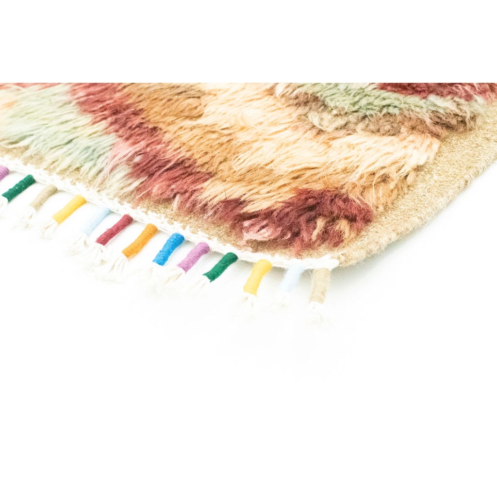 morgenland Wollteppich »Berber Teppich handgeknüpft mehrfarbig«, rechteckig