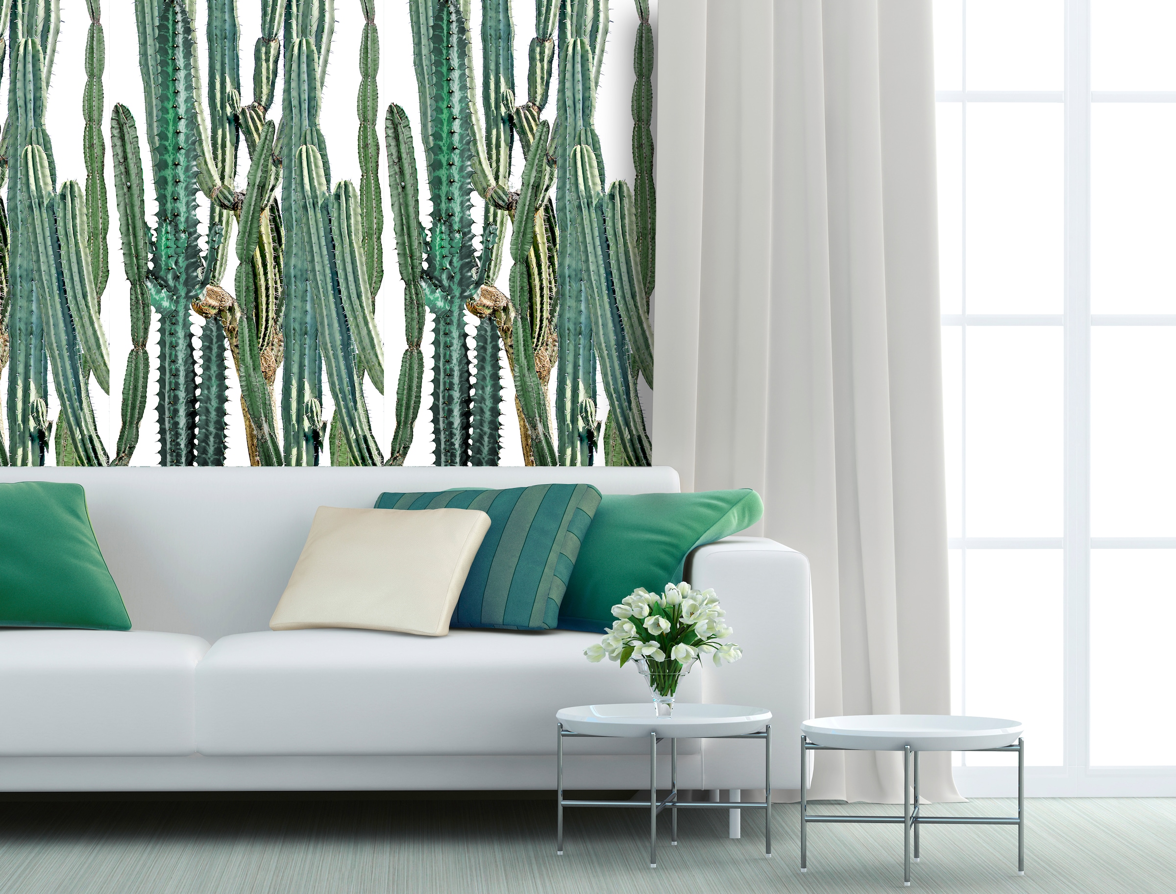 queence Papier peint vinyle »Elloa« Motif | botanique | floral | imprimé | naturellement | à motifs 90x250cm, selbstklebend, kinderleichte Anbringung, , Sticker