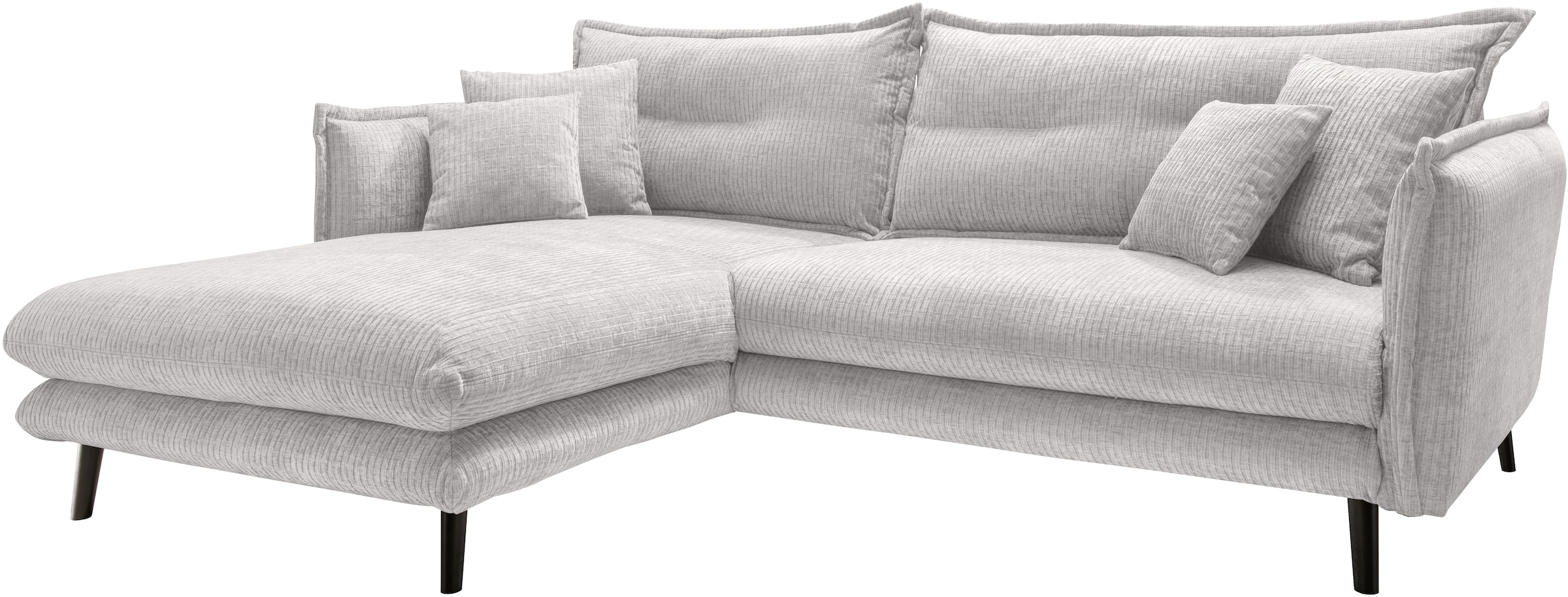 Home affaire Canapé d'angle »Lazio modernes Design, bequem, schmale Armlehnen, OTTOs Choice« zwei verschiedene Fussfarben wählbar